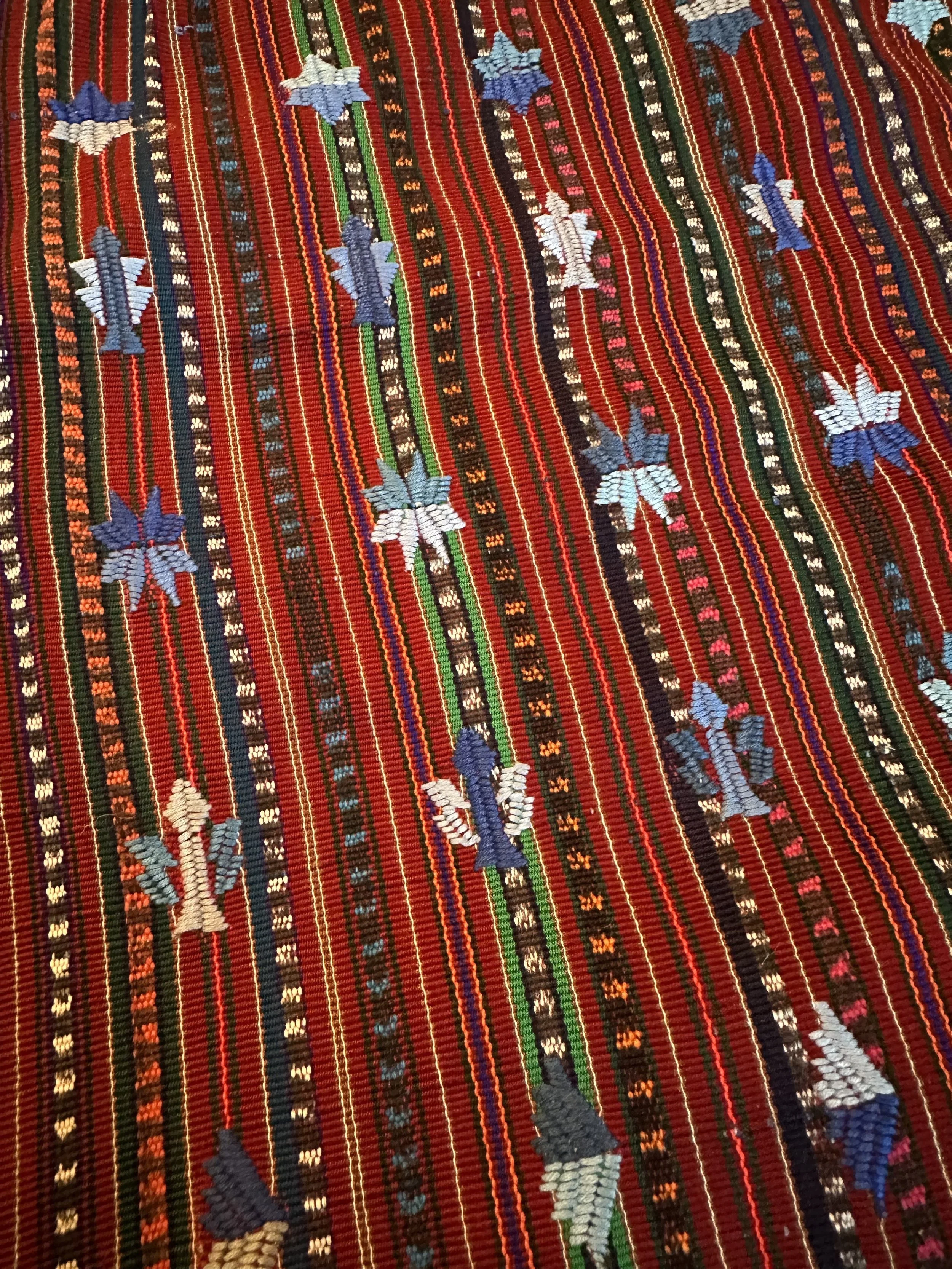 Mayan Huipil Red with Blue Details — Aniwa Gathering