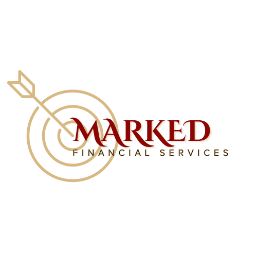 Logo of Marked Financial Services featuring a target with an arrow