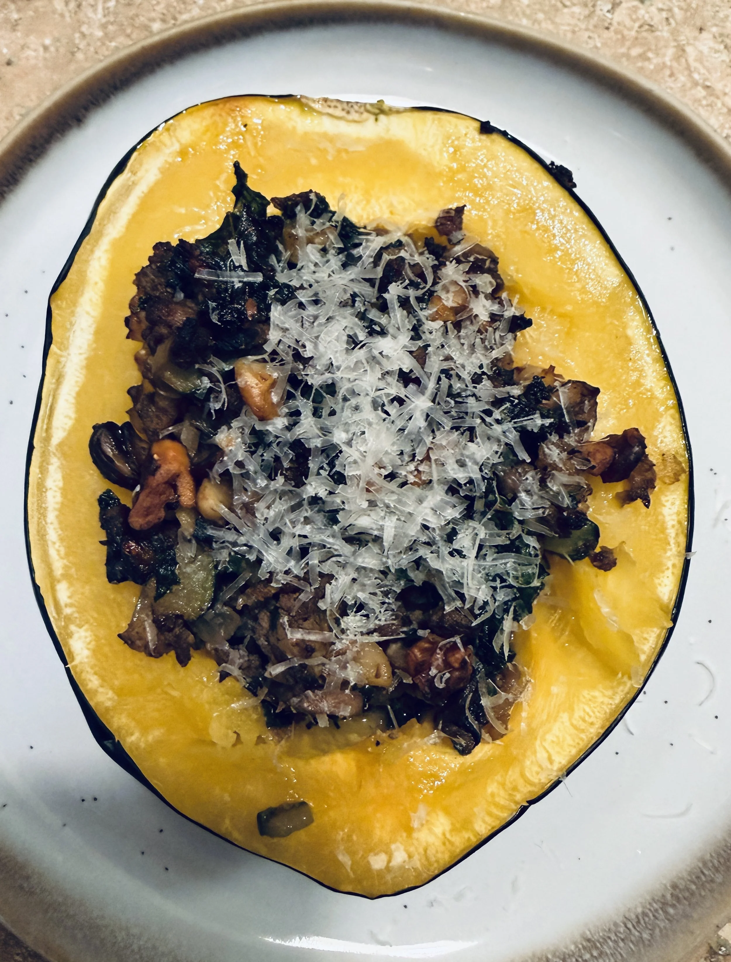Beef &amp; Veggie Stuffed Acorn Squash