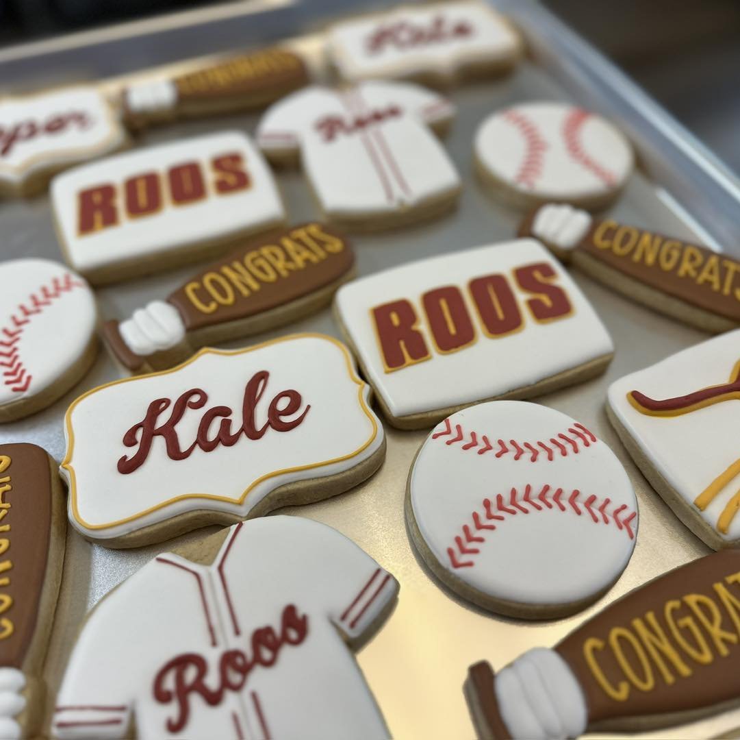 Another baseball order for the win! Congrats to these boys for committing to Austin College!  #customcookies #cookies #baseball #austincollegebaseball