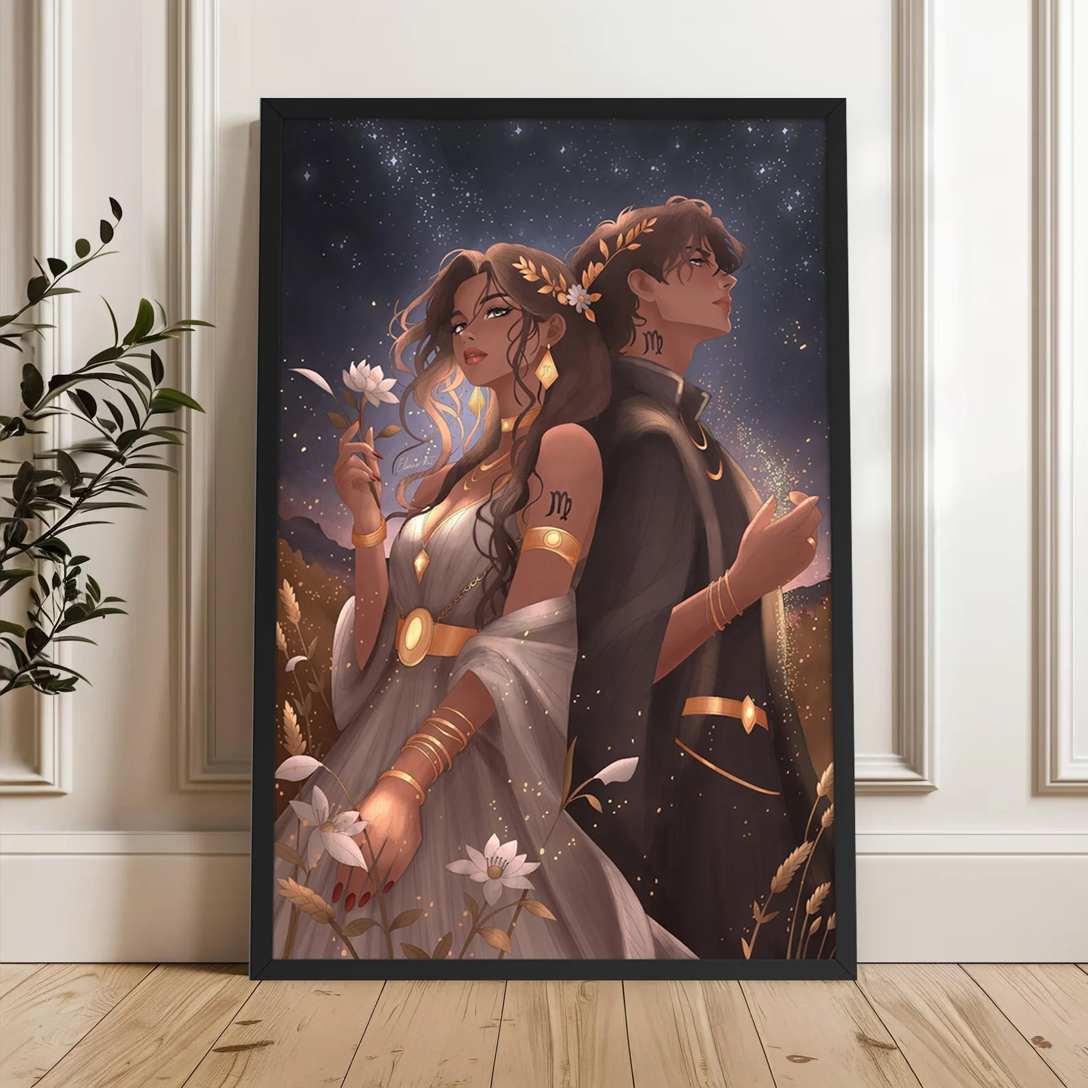 Framed manga character art print | Art by Eleanor Russell-Jones