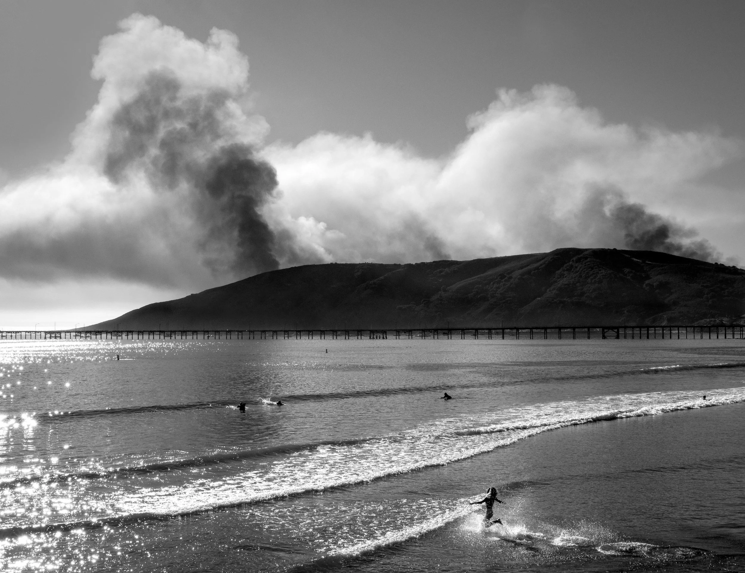 Avila Beach fire swimmer bnw_v4 copy 2.jpg