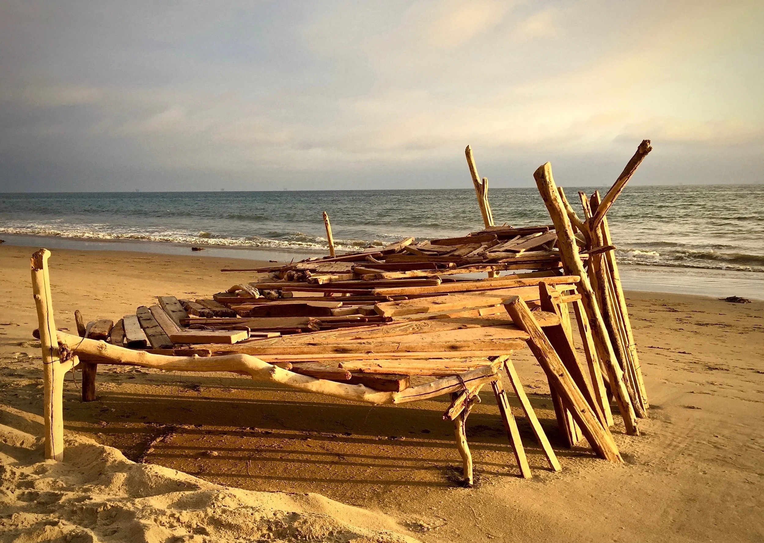 Wood structure on Summerland Beach.jpg