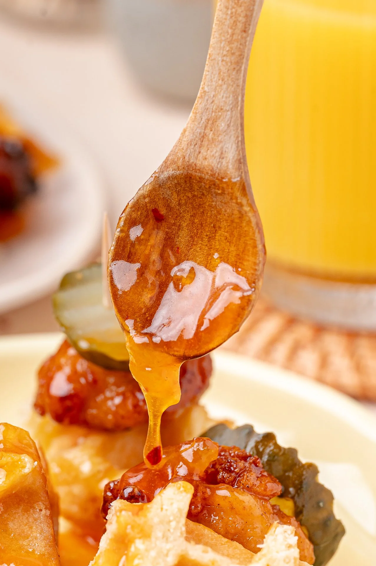Hot Honey Peach Chicken and Waffle Bites-17.jpg