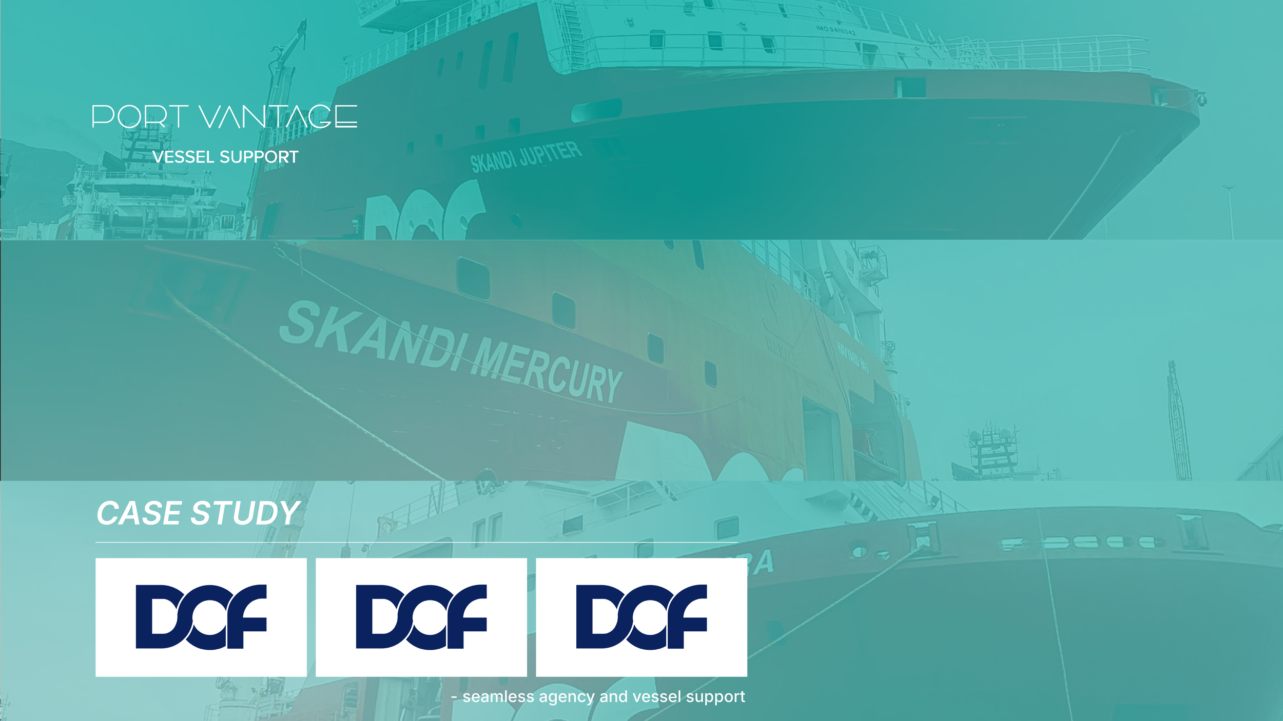 DOF vessels serviced in Las Palmas — Port Vantage agency project poster