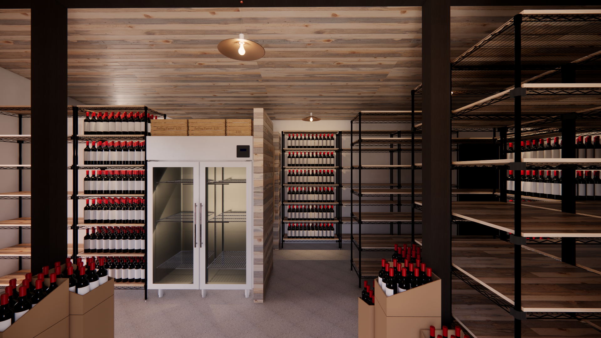 Colorado wine store renovation rendering