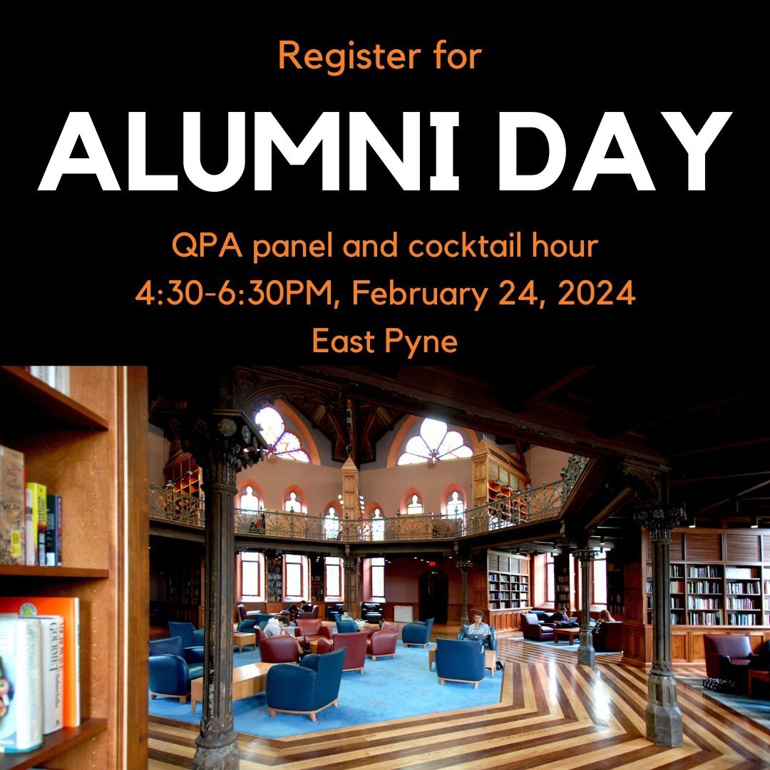 T-4 days!! Don&rsquo;t forget to register for QPA&rsquo;s Alumni Day panel and reception at the link in bio! Join us for a conversation and Q&amp;A with Wallace Best, Hughes-Rogers Professor of Religion and African American Studies; Director, @prince