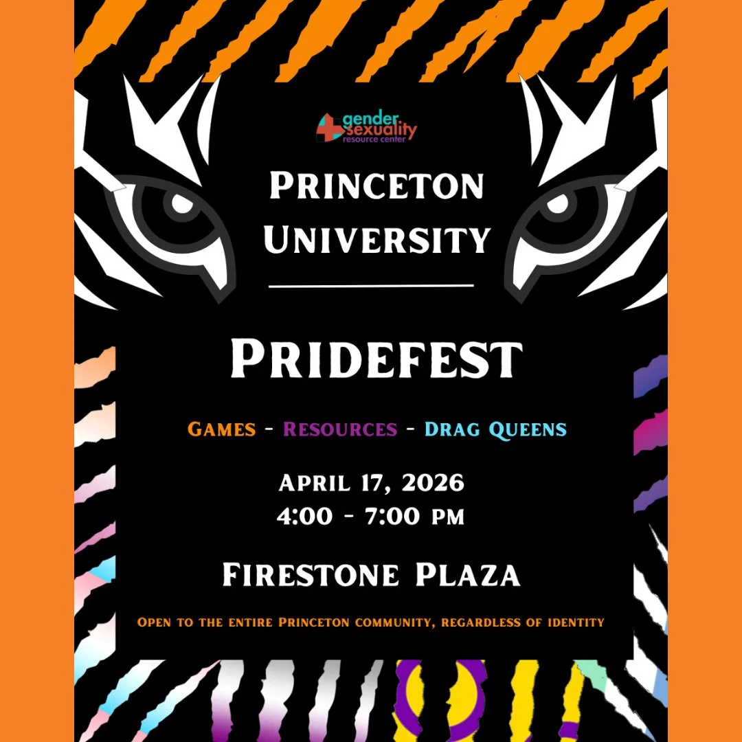 This Friday is Princeton&rsquo;s 5th annual PrideFest! Firestone Plaza on April 17th, 4PM to 7PM.⁠
⁠
@princetongsrc and a whole host of partner organizations have a huge line up of activities, including drag queen performances, food trucks, games, an