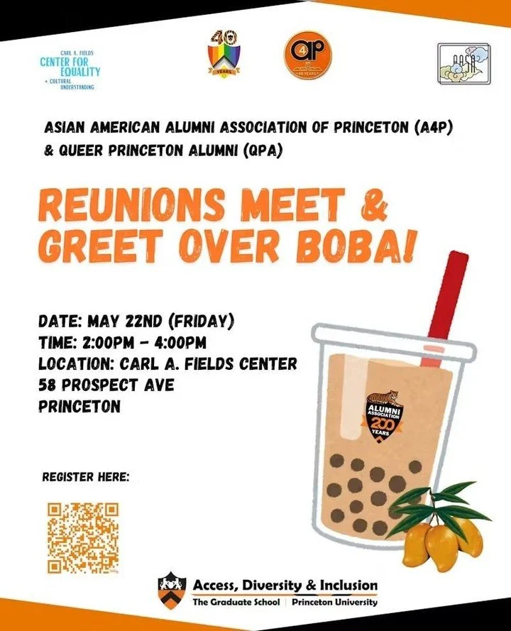 One final Reunions event to let you all know about! We're joining with A4P to host a joint social over boba and snacks.🧋 RSVP at the QR code. See you there!