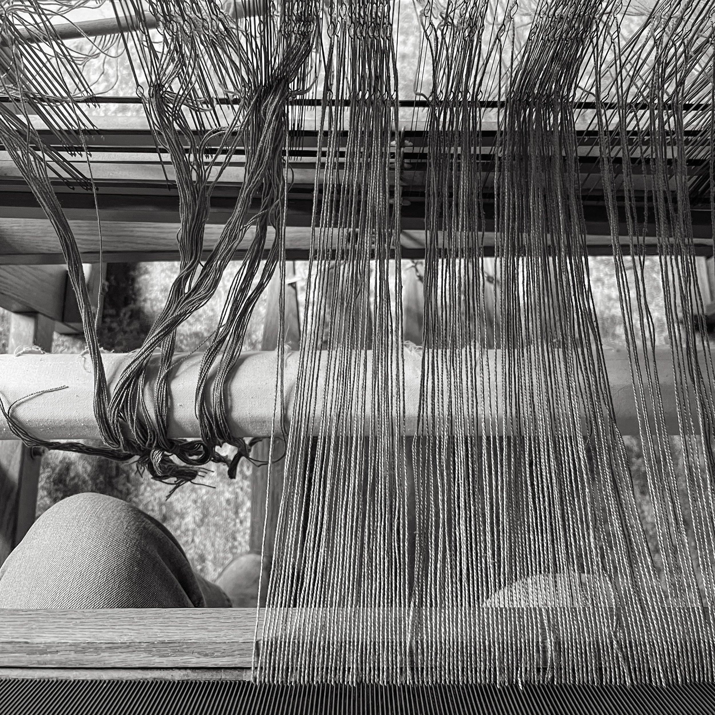 it&rsquo;s a slow process to set up the loom, but one that will be worth it in the end ✨ #weaving #loom #millworksartist
