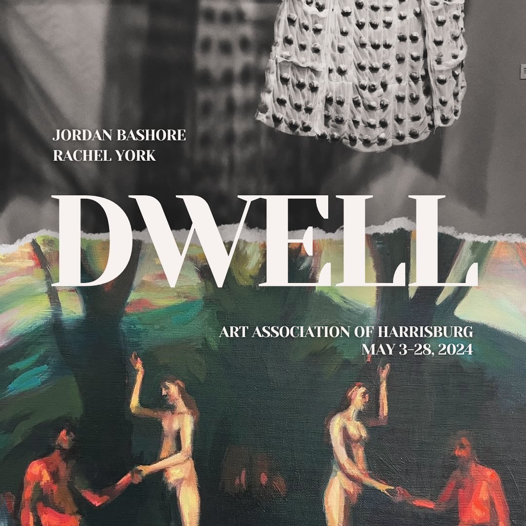 So excited to have a joint show with @ryork.art! Our show &ldquo;Dwell&rdquo; will be on display upstairs at the @artassocofhbg from May 3-28th, 2024 ✨ #artexhibition #painting #textile #kimono #artwork #millworkartist #dwell #artshow