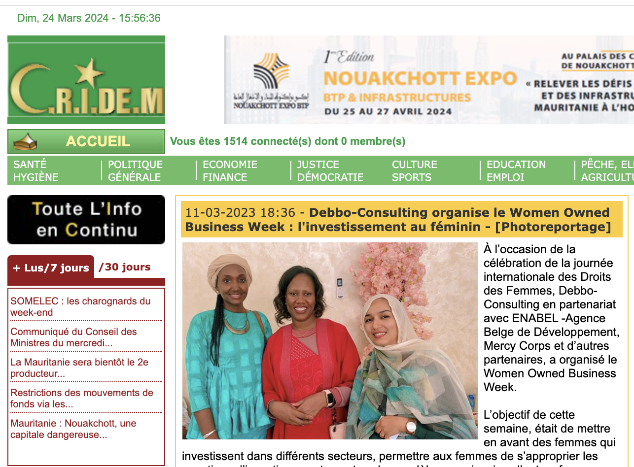 Debbo-Consulting organise le Women Owned Business Week : l'investissement au féminin - 