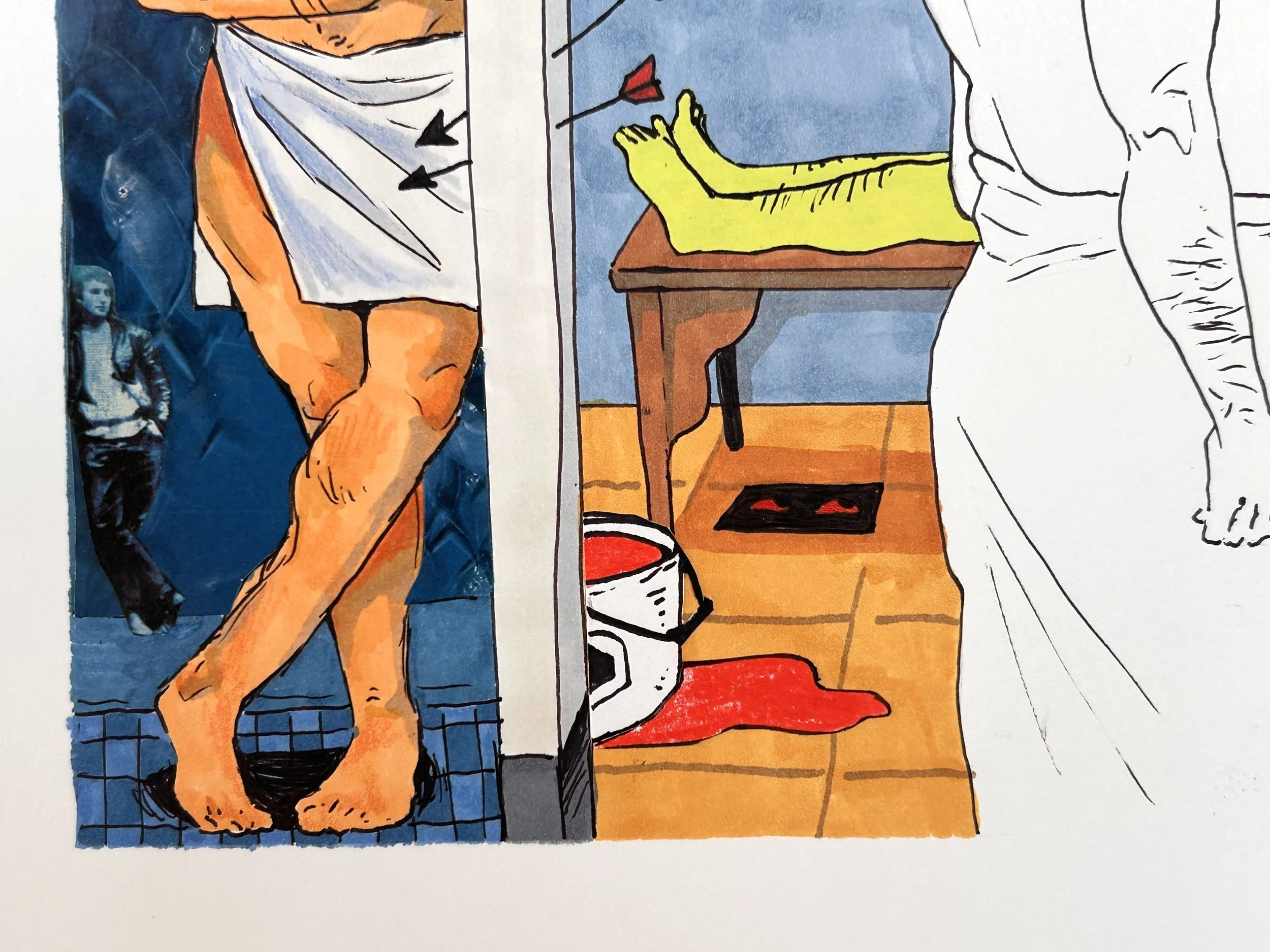 Have a Great Day Boys! 2026 - 11 x 14 inches, mixed media and collage on paper