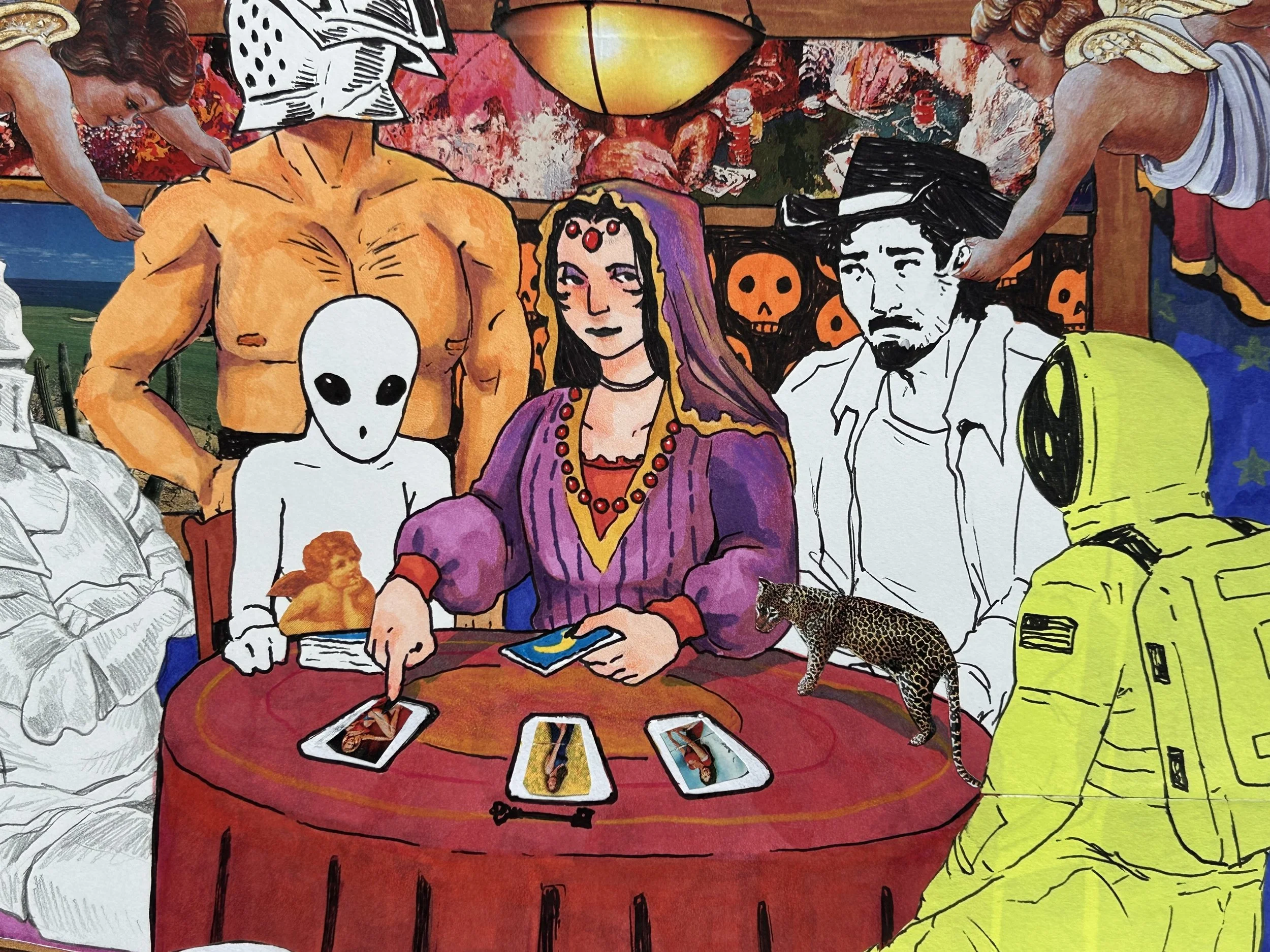 Beautiful Magician, Find Me True Love, 2026 - 11 x 14 inches, mixed media and collage on paper