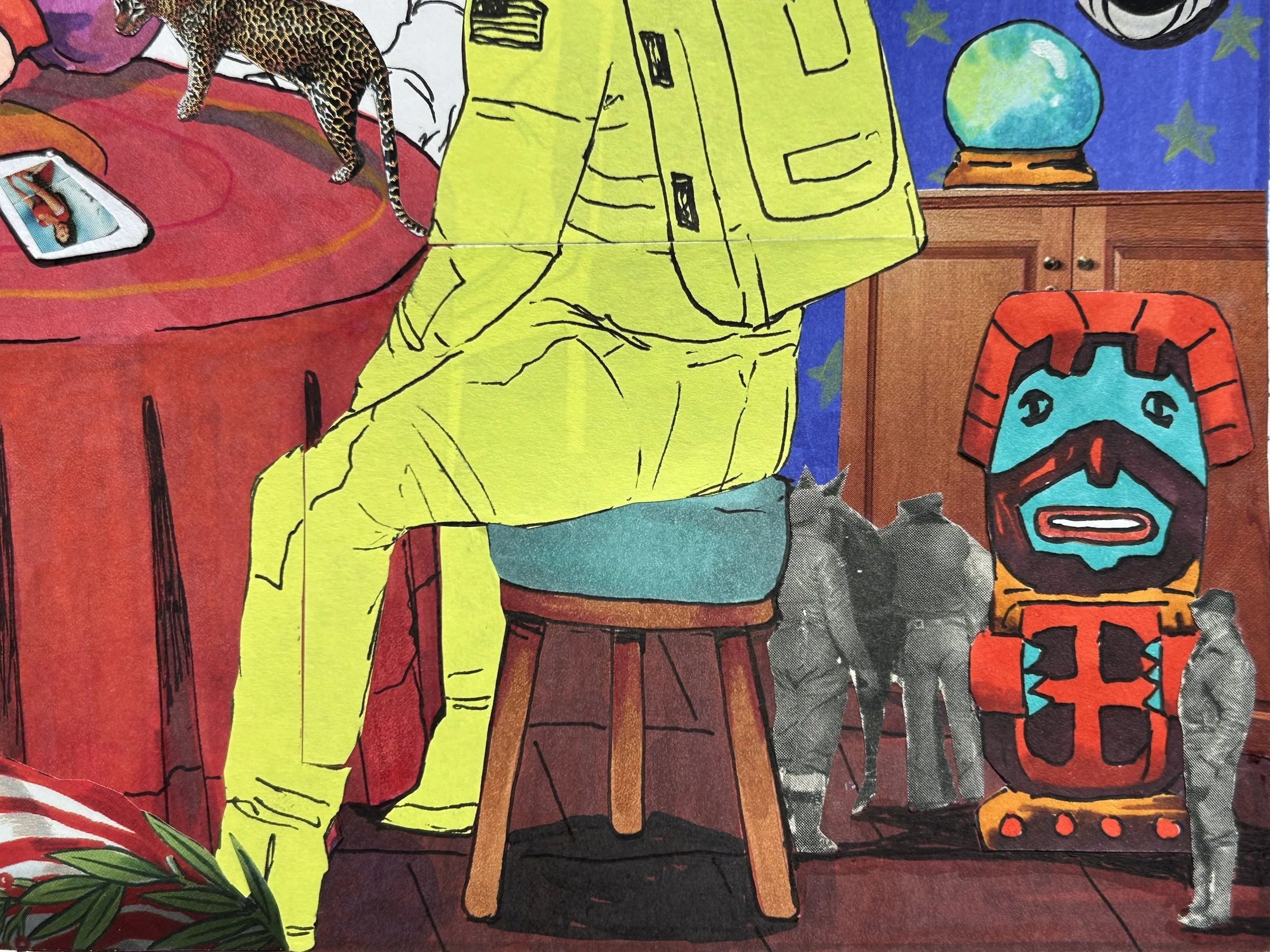 Beautiful Magician, Find Me True Love, 2026 - 11 x 14 inches, mixed media and collage on paper