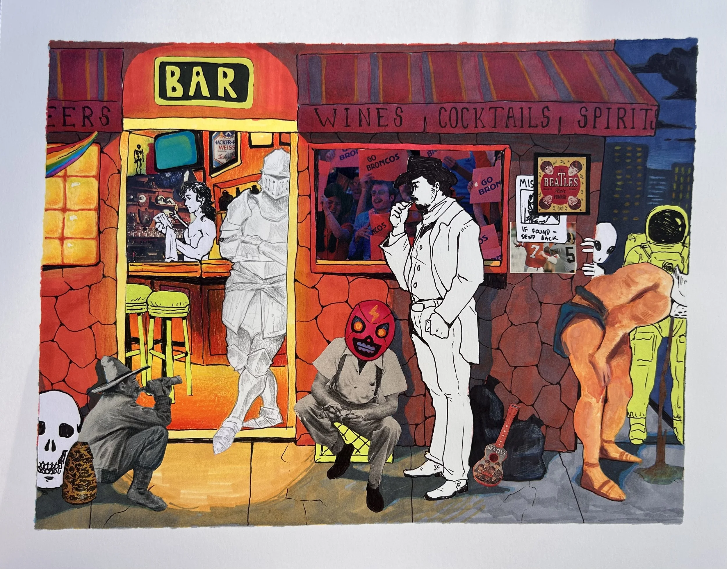 If You’re Not Staff, or You’re Not Sleeping With Staff, Get the Fuck Out, 2026 - 11 x 14 inches, mixed media and collage on paper
