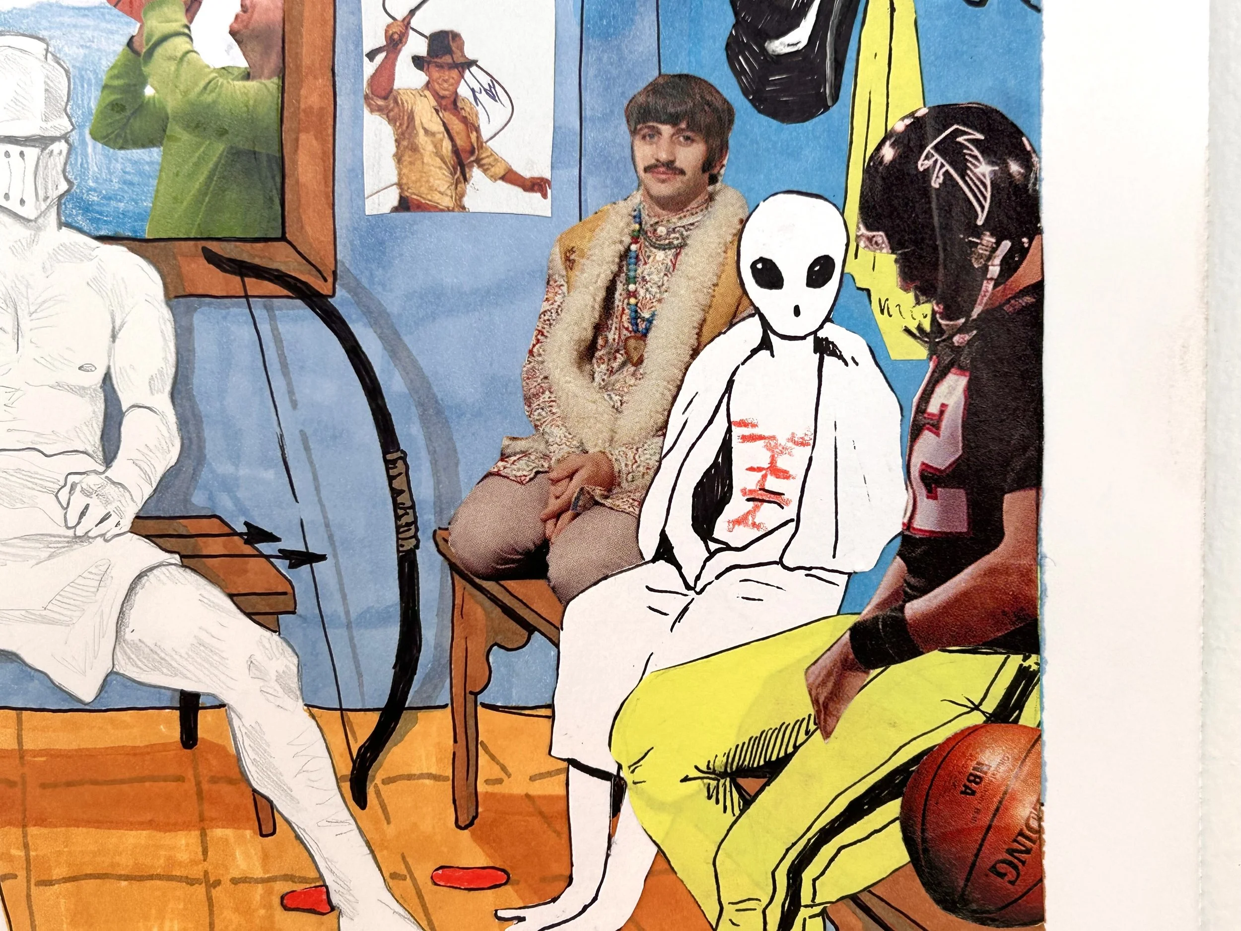 Have a Great Day Boys! 2026 - 11 x 14 inches, mixed media and collage on paper