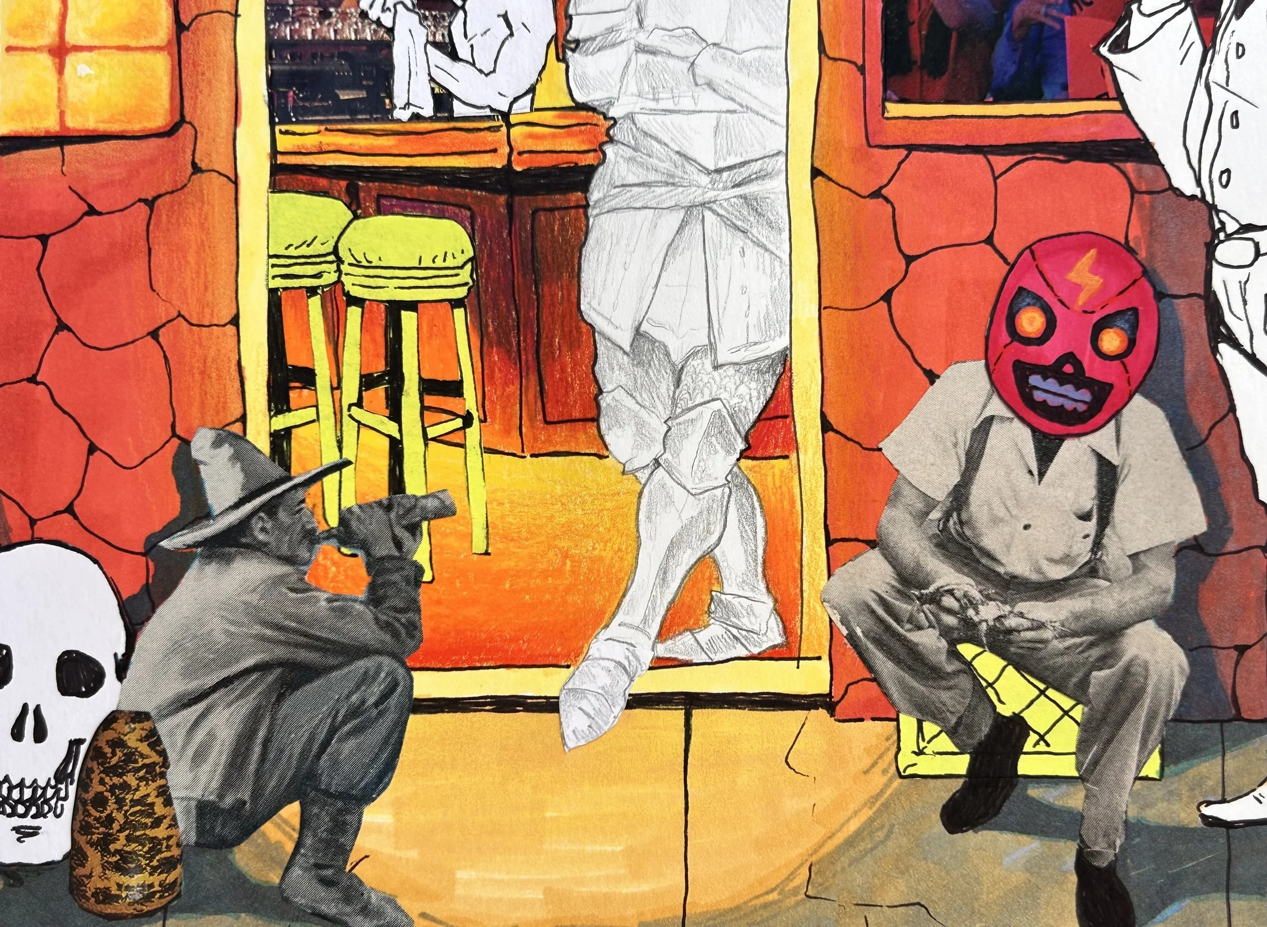 If You’re Not Staff, or You’re Not Sleeping With Staff, Get the Fuck Out, 2026 - 11 x 14 inches, mixed media and collage on paper
