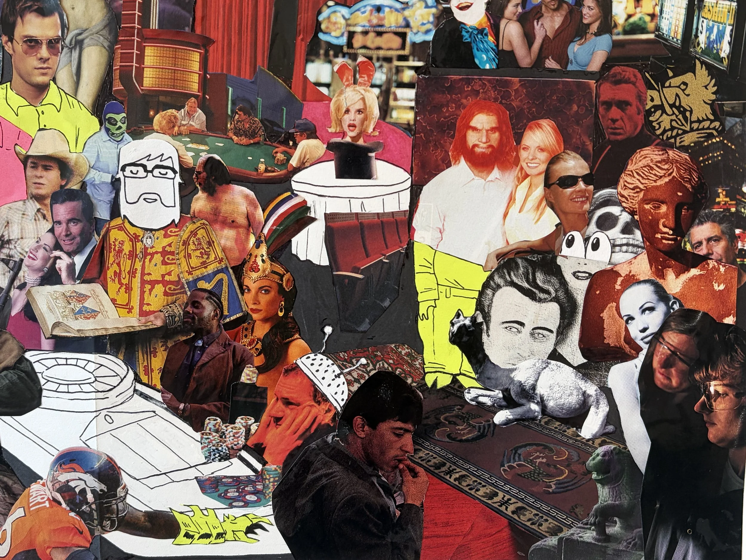 The Casino, 2026 - 11 x 28 inches, mixed media and collage on paper