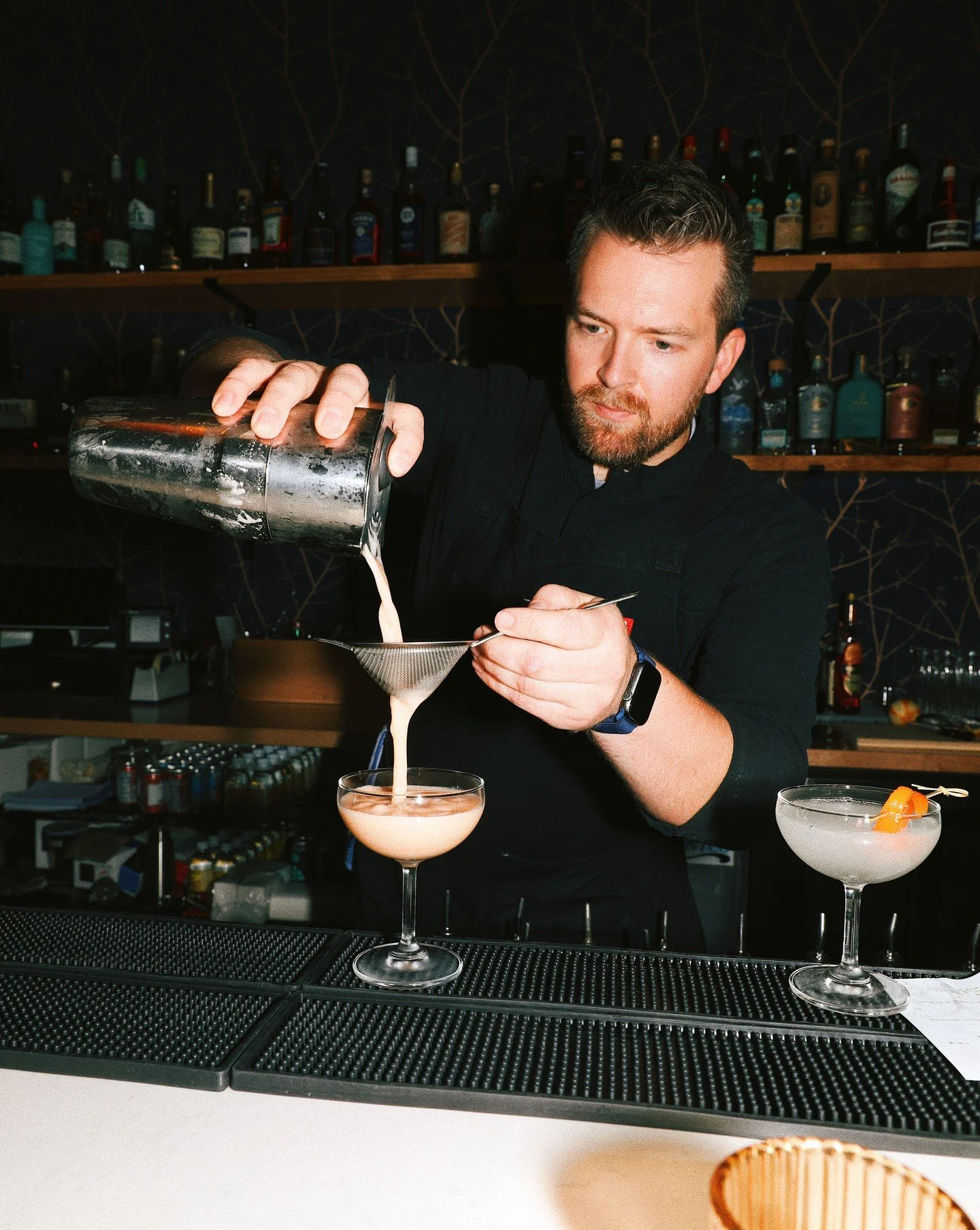 Drinks at the bar. We'll save you a seat. 👀

Happy hour is first and last hour of service at the bar, every day.