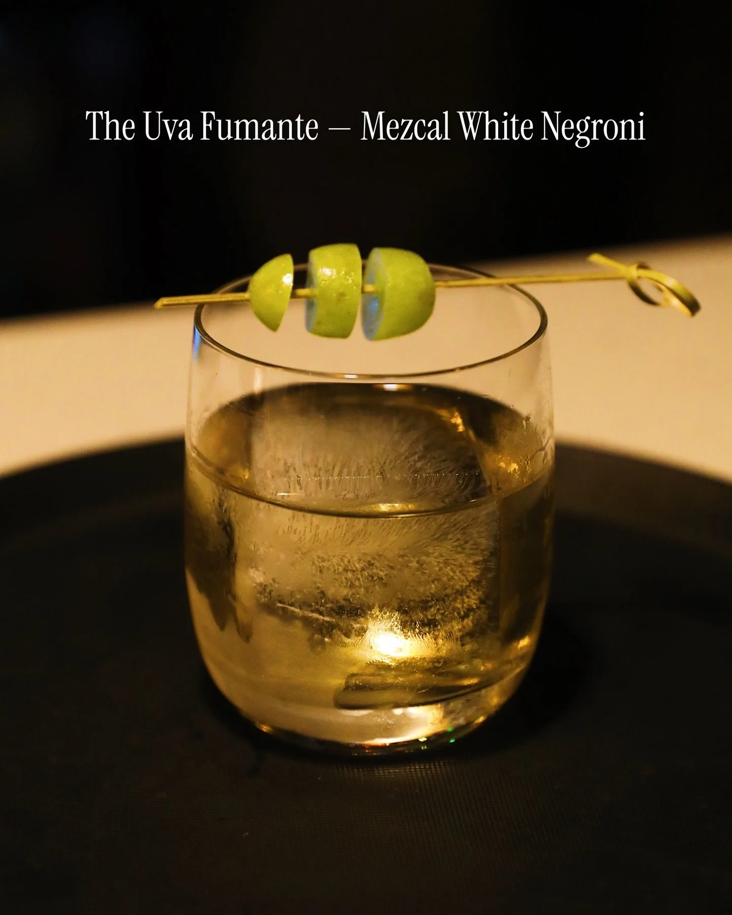 Uva Fumante is our seasonal take on a mezcal white Negroni, built with intention and a respect for what&rsquo;s close to home. 

We highlight Amaricano Bianca made right here in Seattle, pairing its bitter citrus edge with pineau desrentes, an old-wo