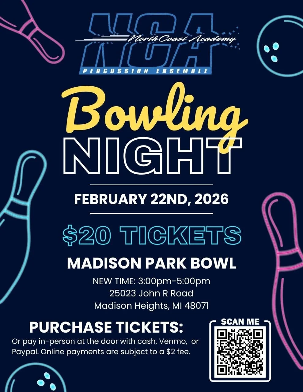 NCA Bowling Night Ticket