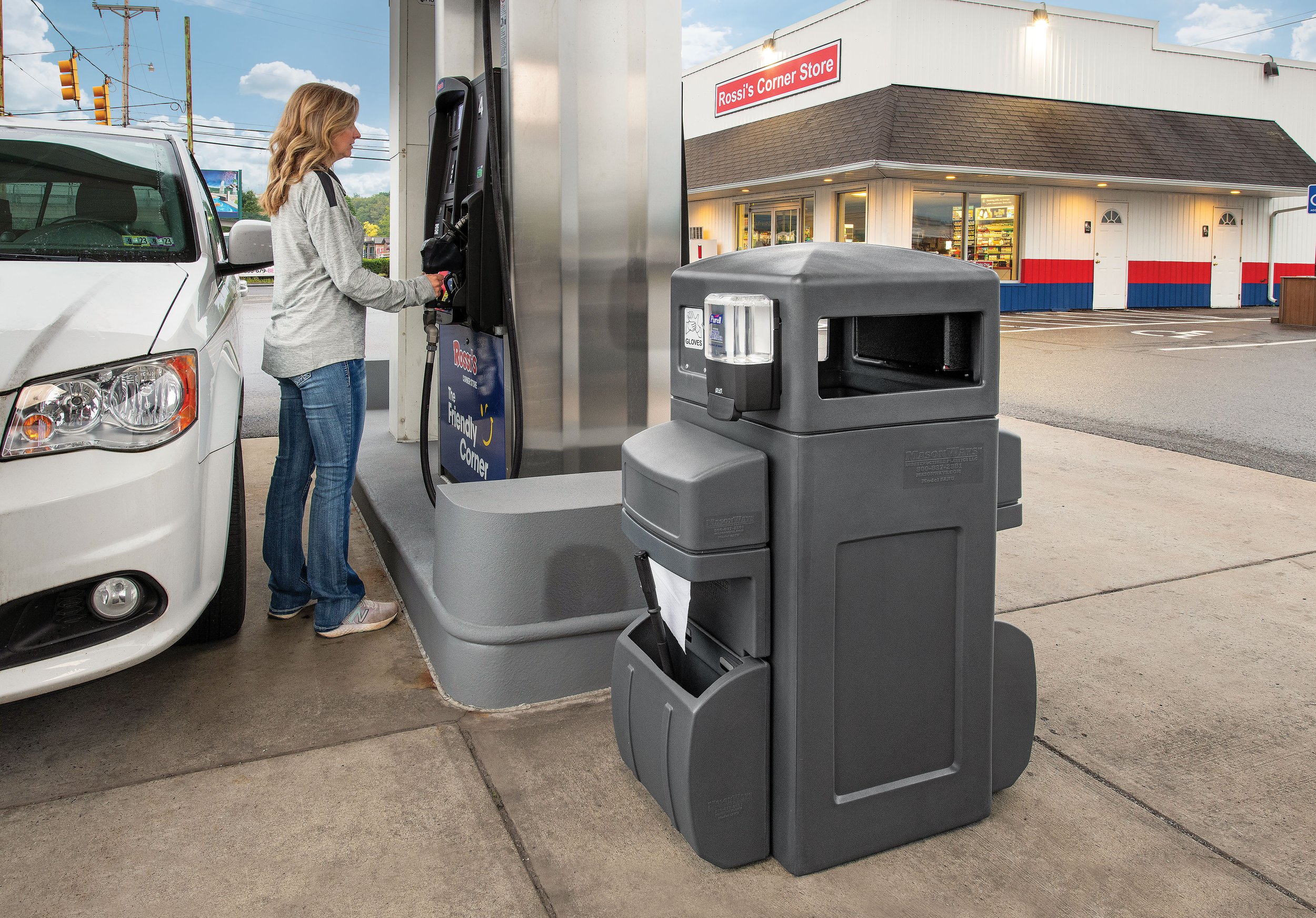 MasonWays® Amenity Waste & Windshield Service Center outdoors at a service station