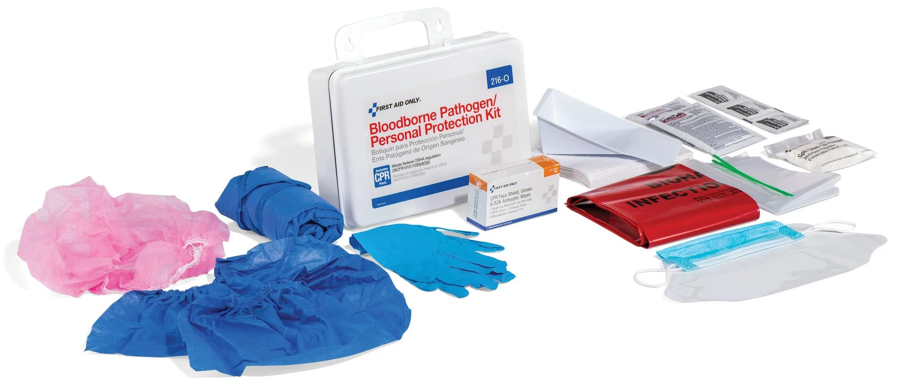 Bloodborne Pathogen Spill Cleanup Kit with CPR Pack - FAC511