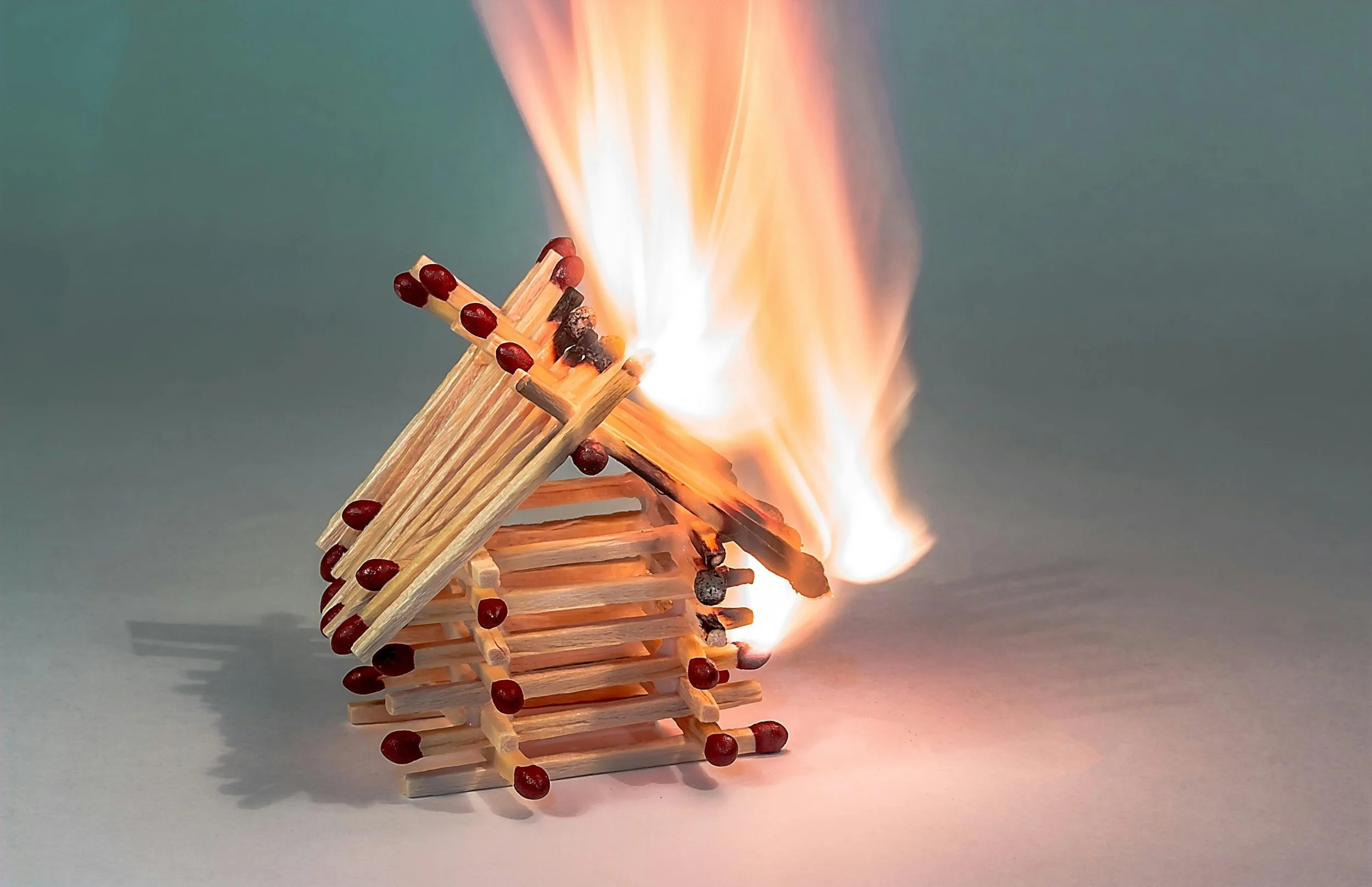 Lighted Matchstick House