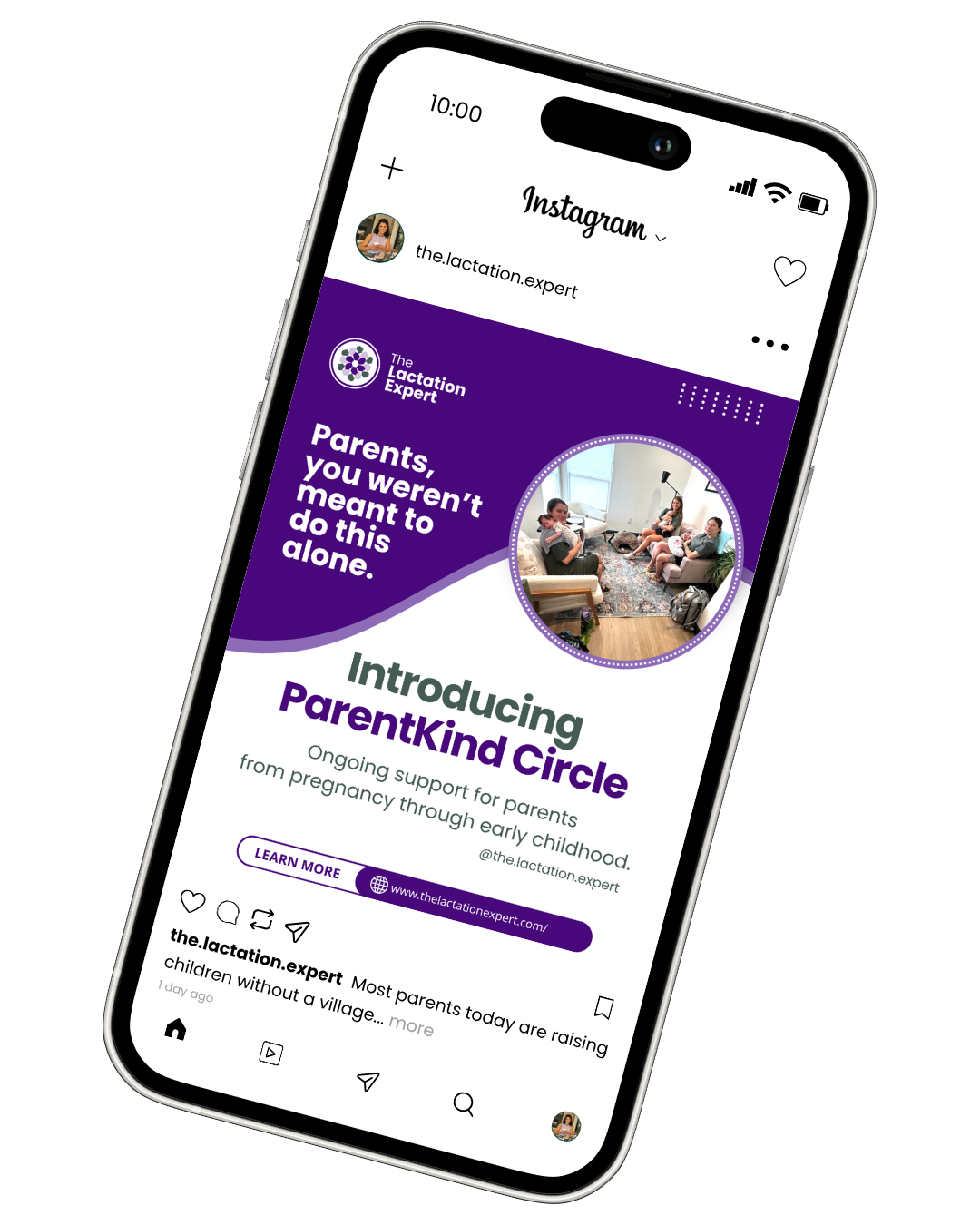 Parent educator Heather Eure teaching a group of parents about newborn care