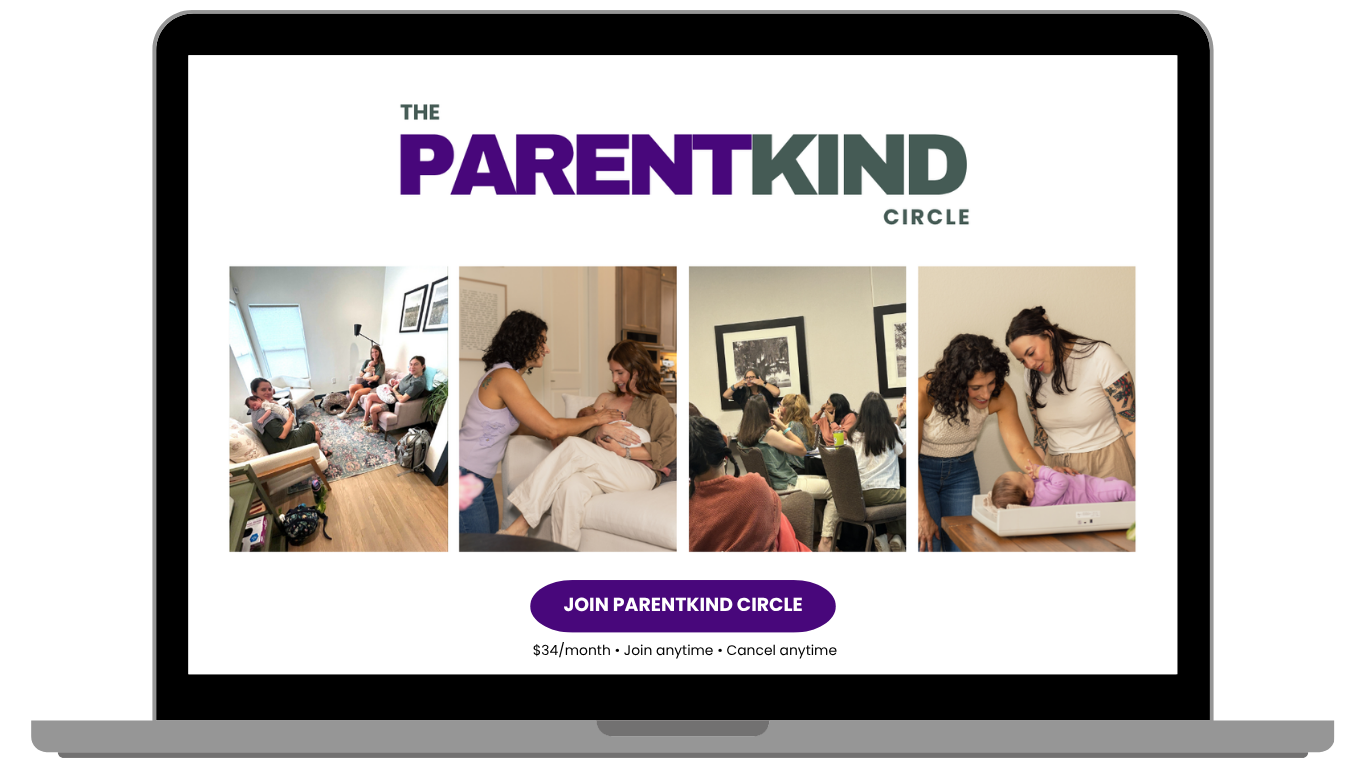 Heather Eure talking with a parent during a lactation consultation