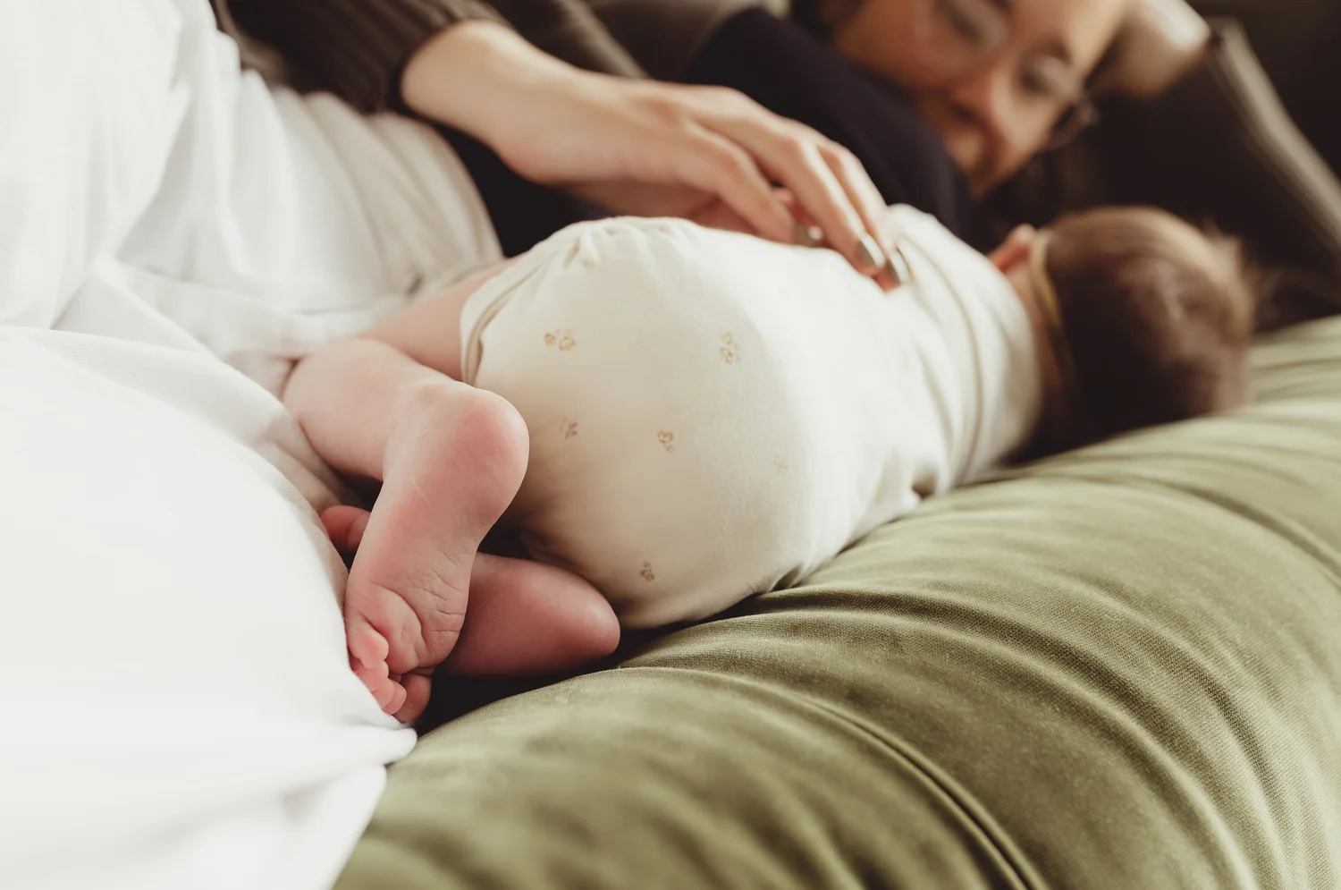 A tender family moment with a baby