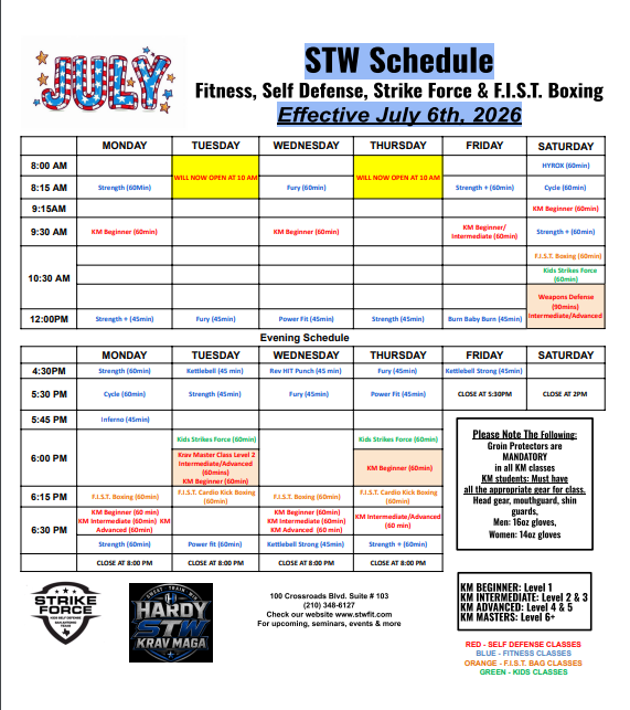 STW Summer Hours 