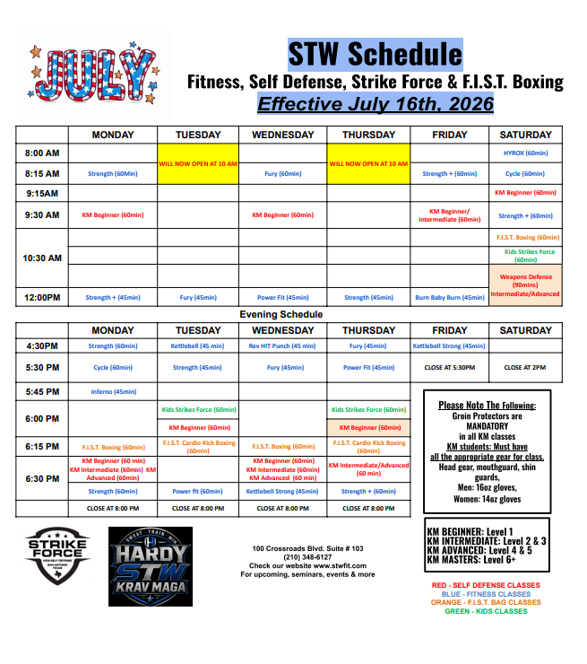STW Summer Hours 