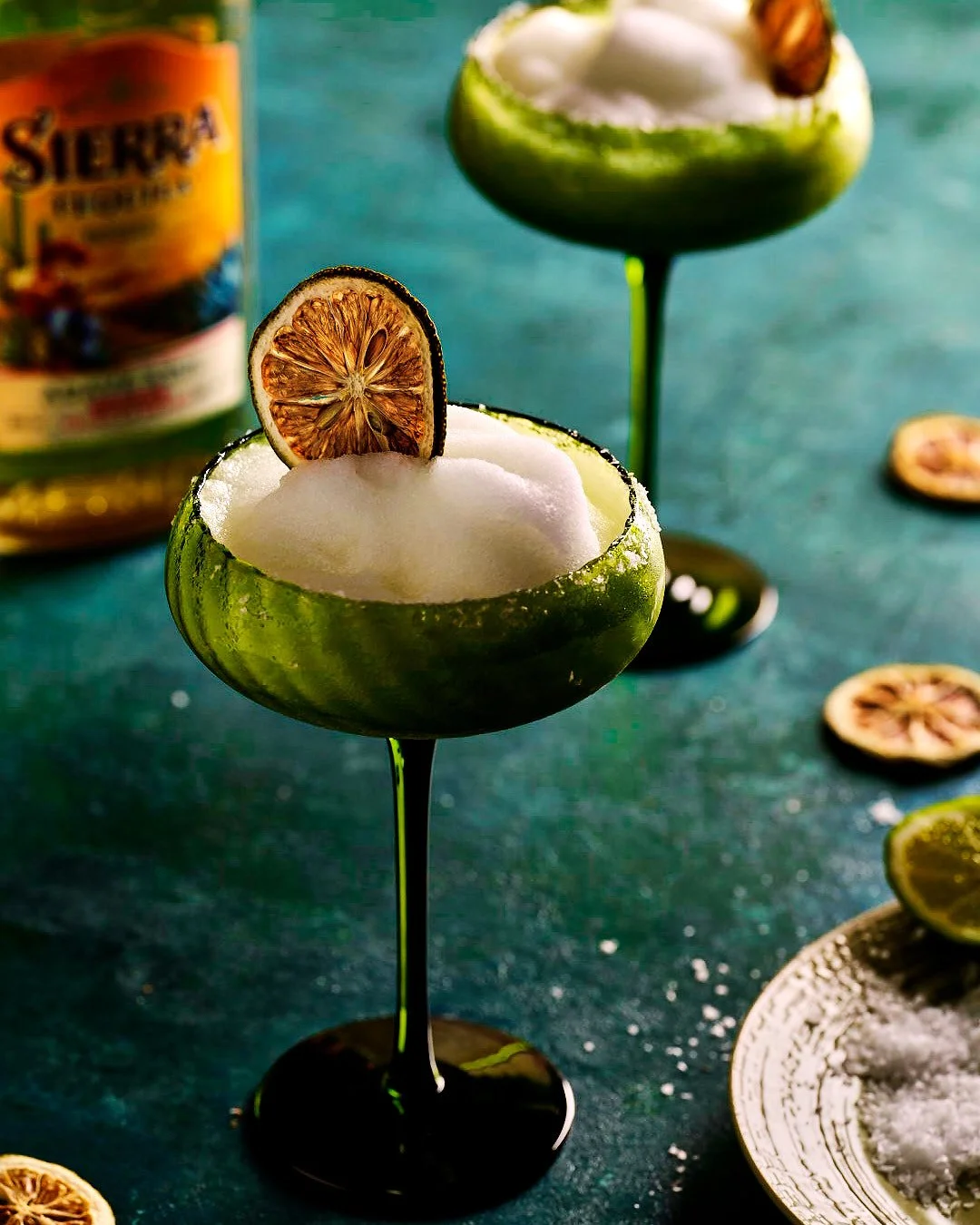 Margarita's in green glasses captured by Jan - The Resilient Creative - Food Photographer in Far North Queensland Australia