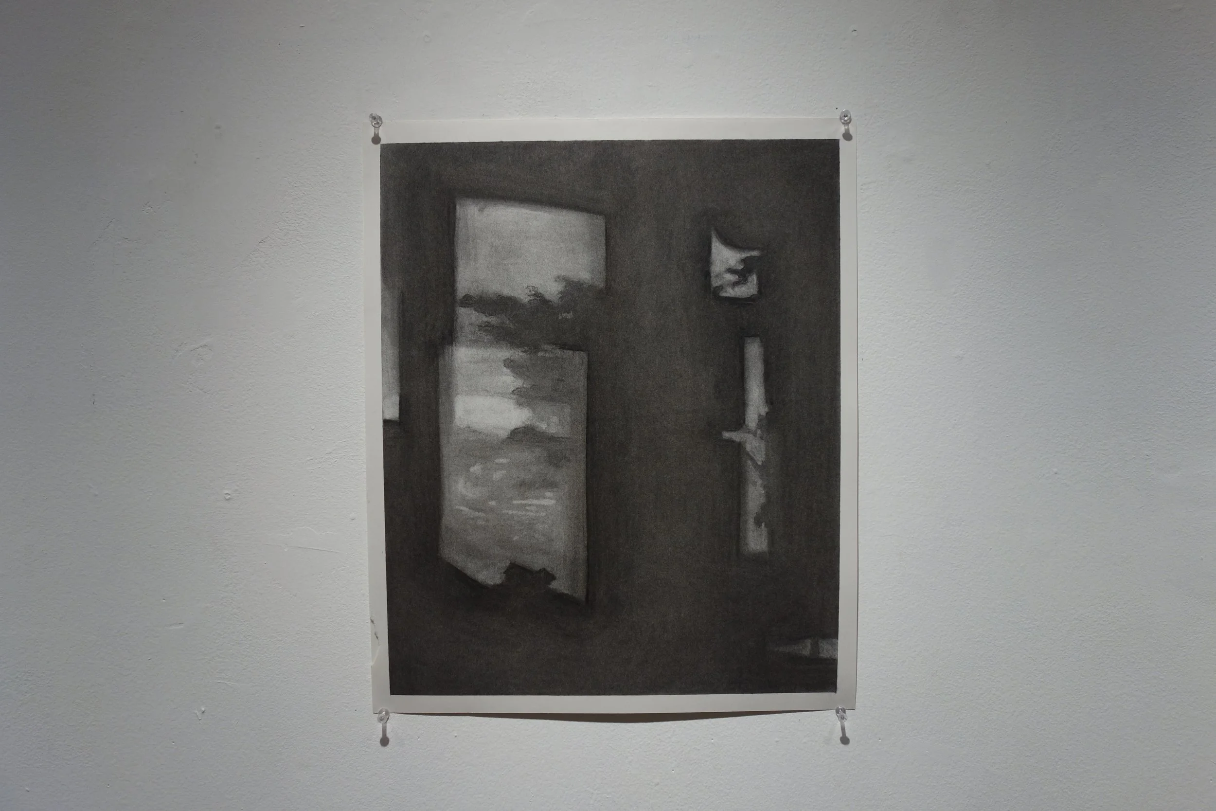 The Claw. Charcoal on paper. 14" x 17". 2026.