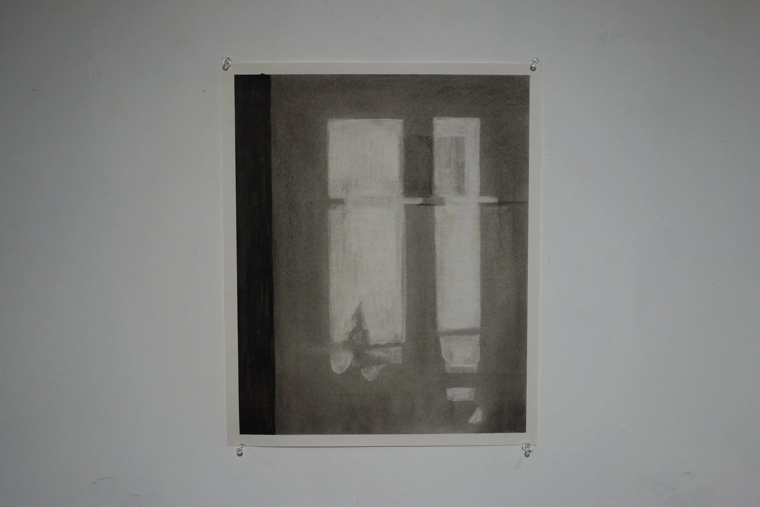 Christmas. Charcoal on paper. 14" x 17". 2026.