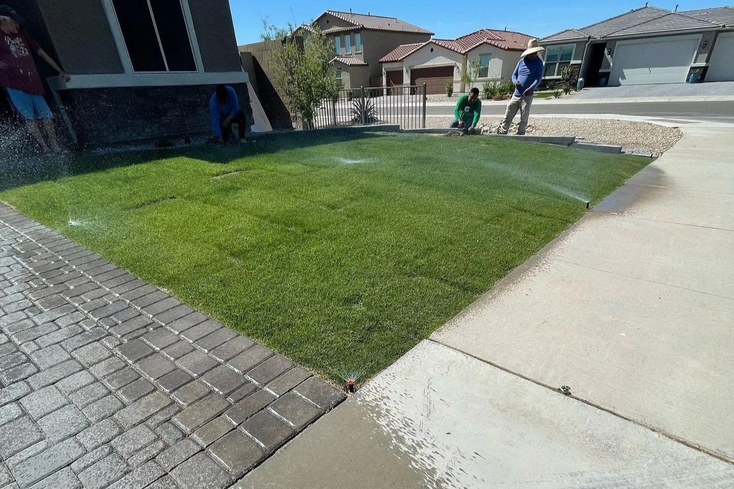 Sod installed at this local property near in Phoenix, Arizona by Garcia's Dreamscapes