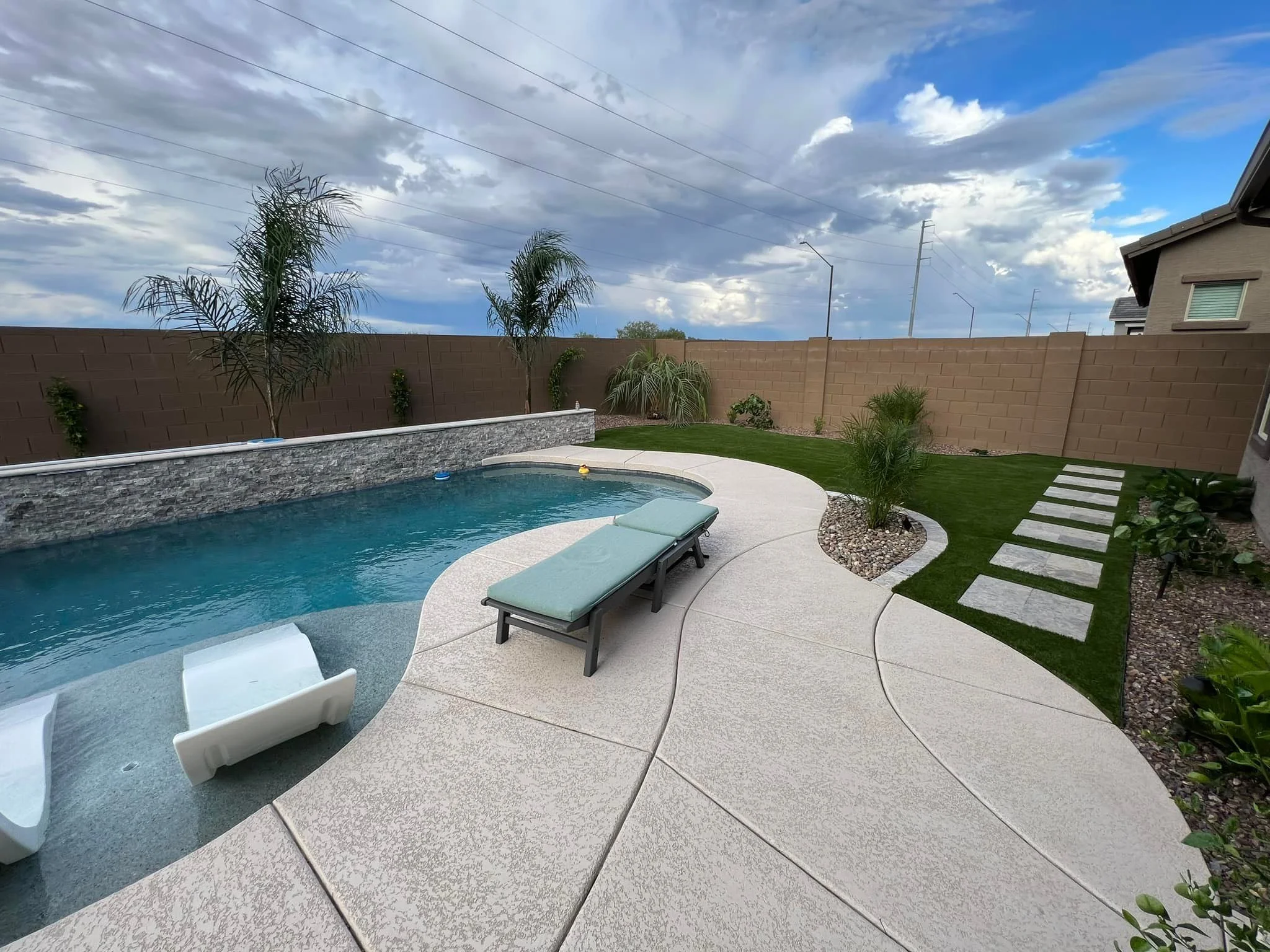 Trees planted by Garcia's Dreamscapes in Phoenix, Arizona at this local residential backyard