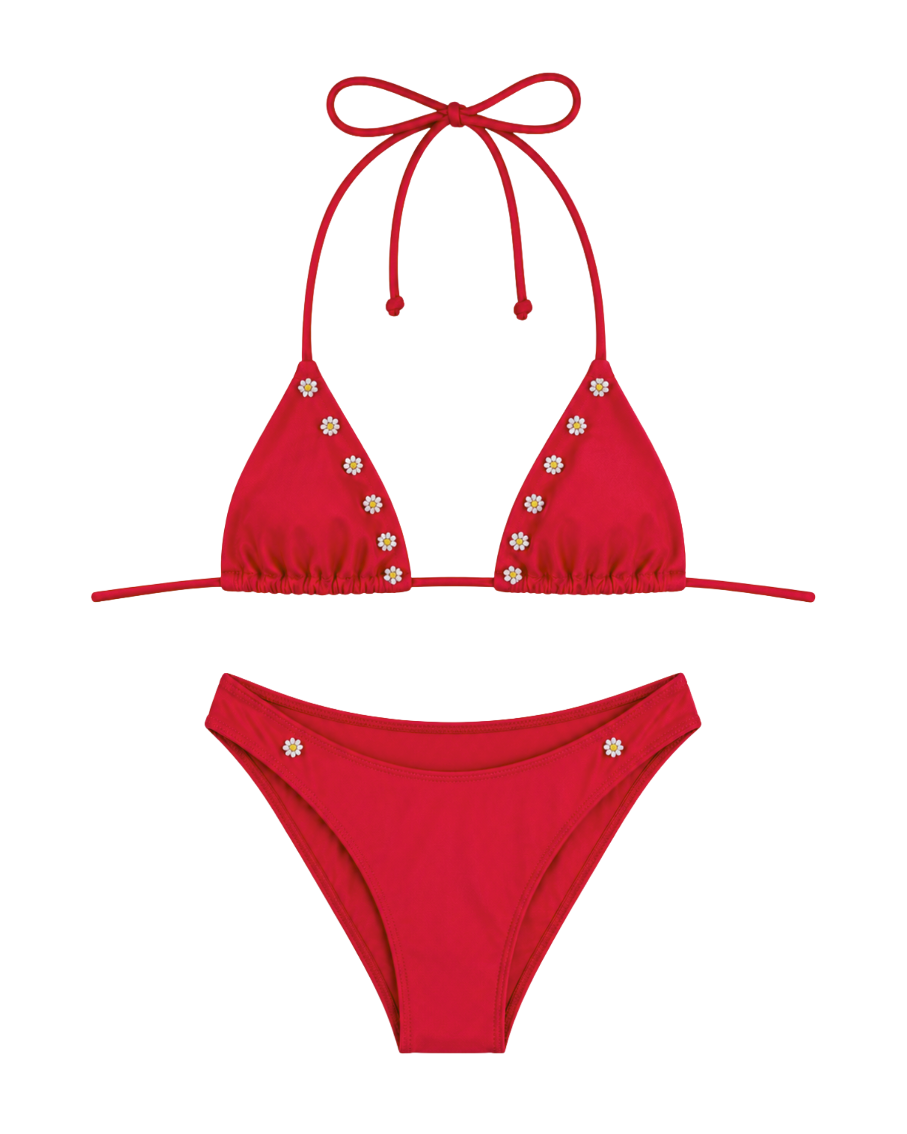 RED BEADED BIKINI BOTTOM