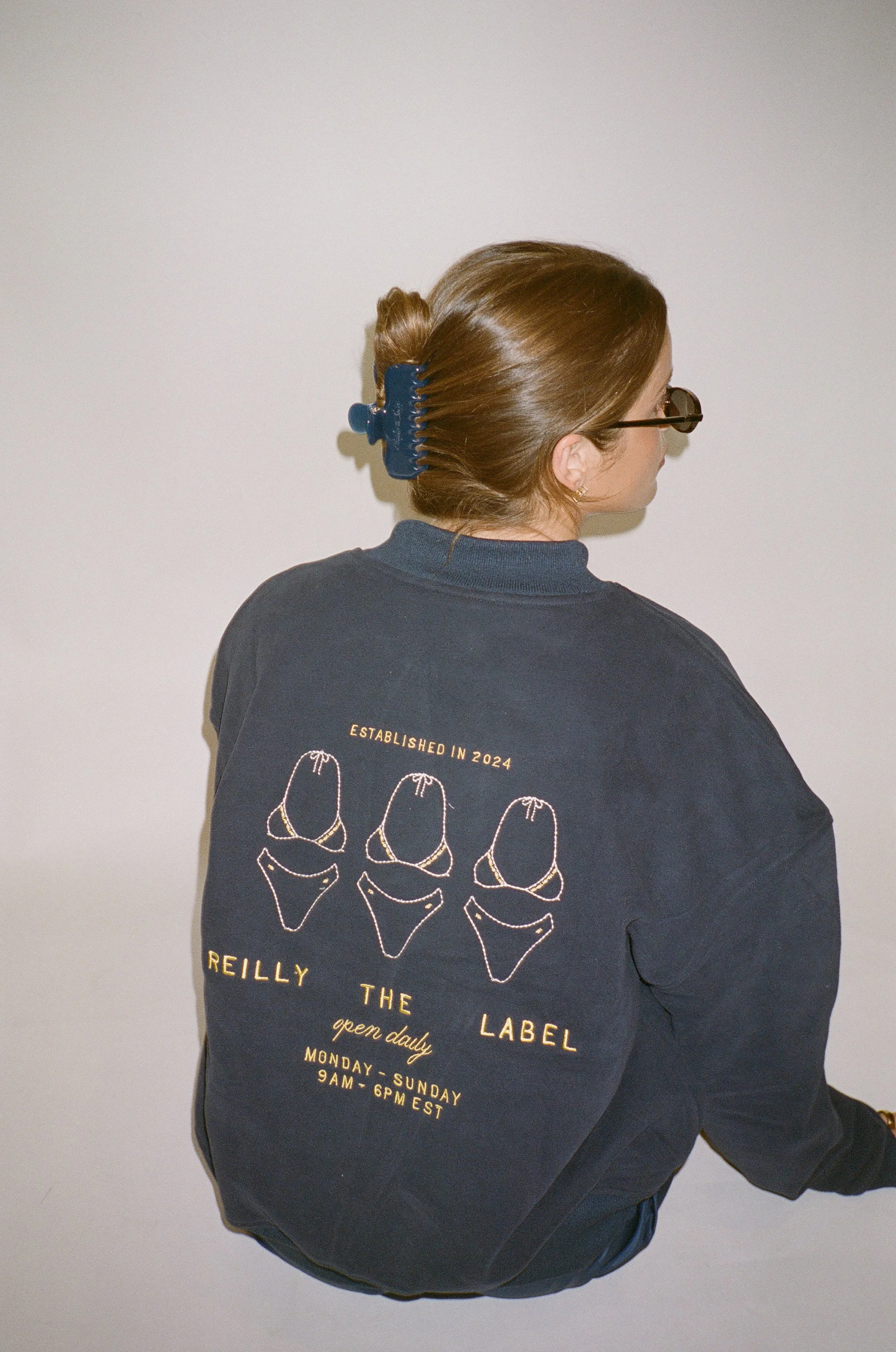 Navy Oversized Mockneck