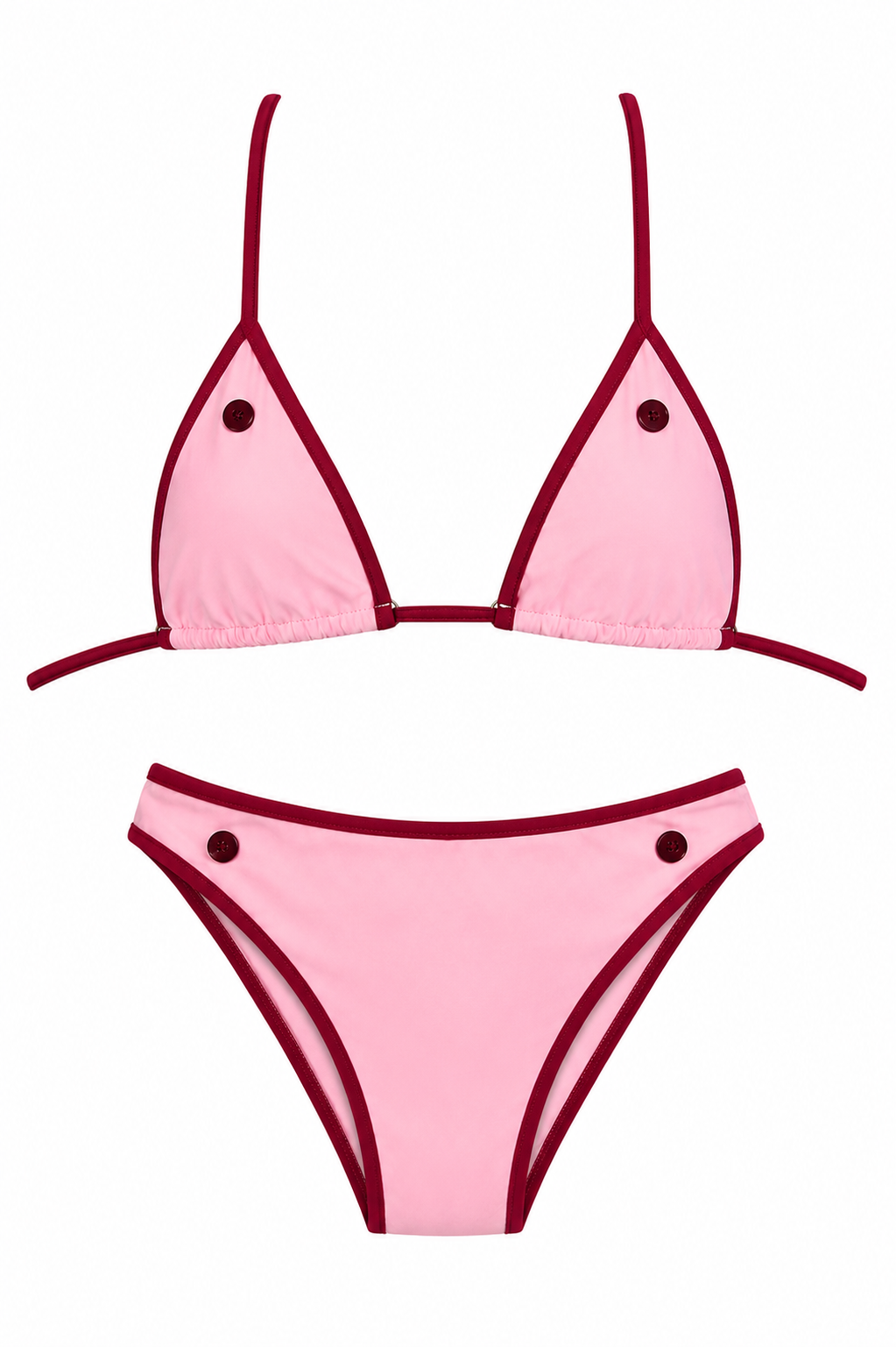 Kels Pink Bias Triangle Top