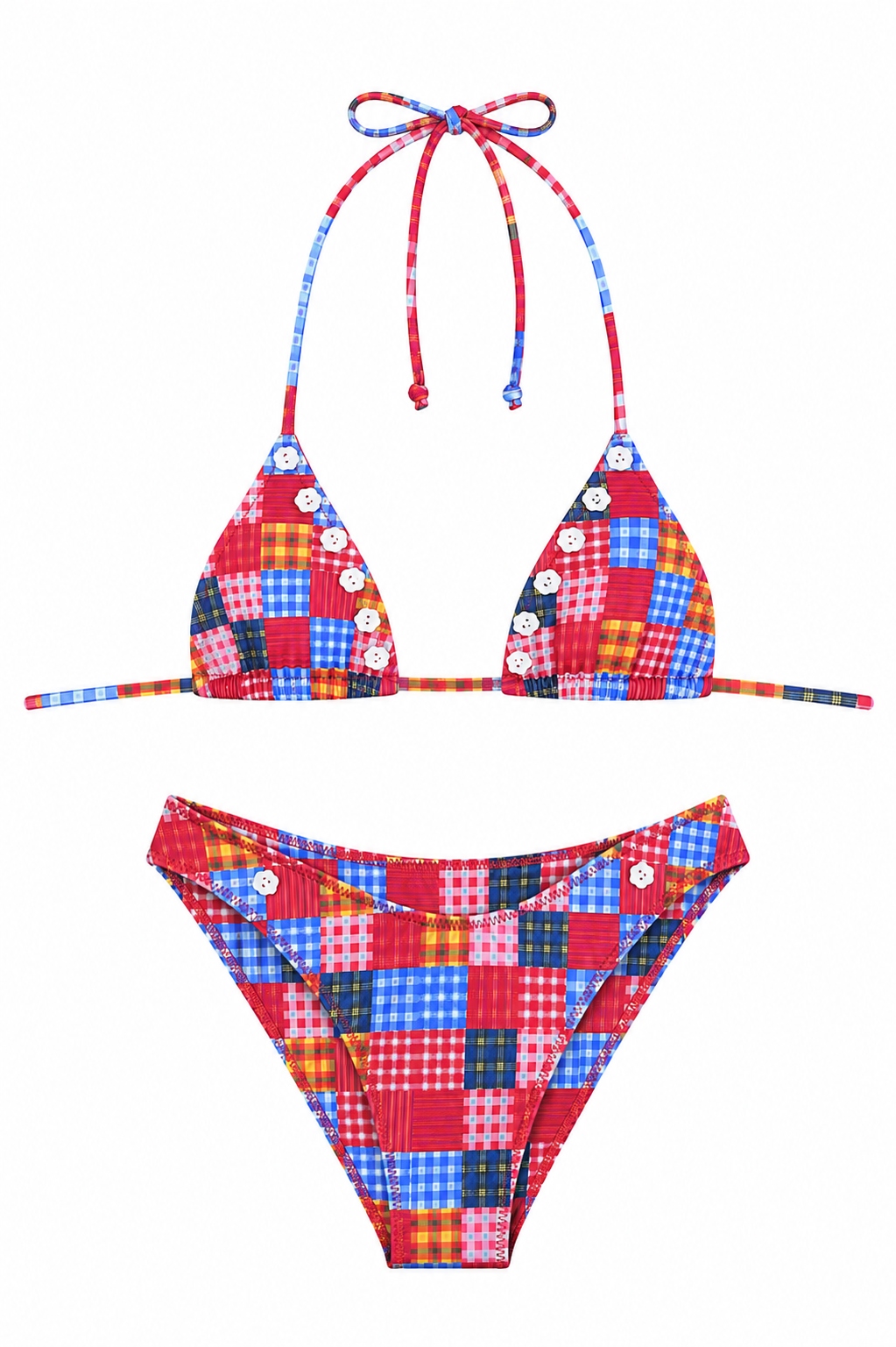 PICNIC PATCHWORK BIKINI TOP