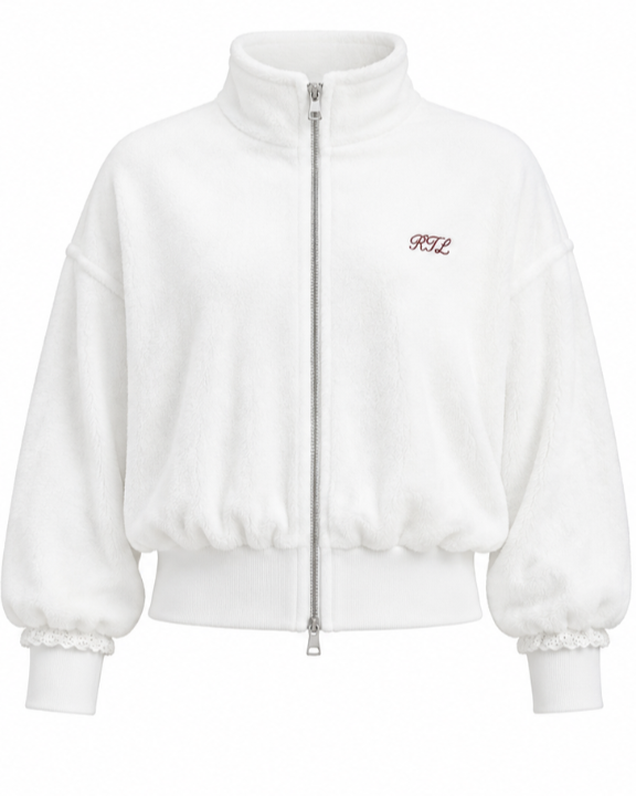 TERRY CLOTH FUNNEL ZIP UP