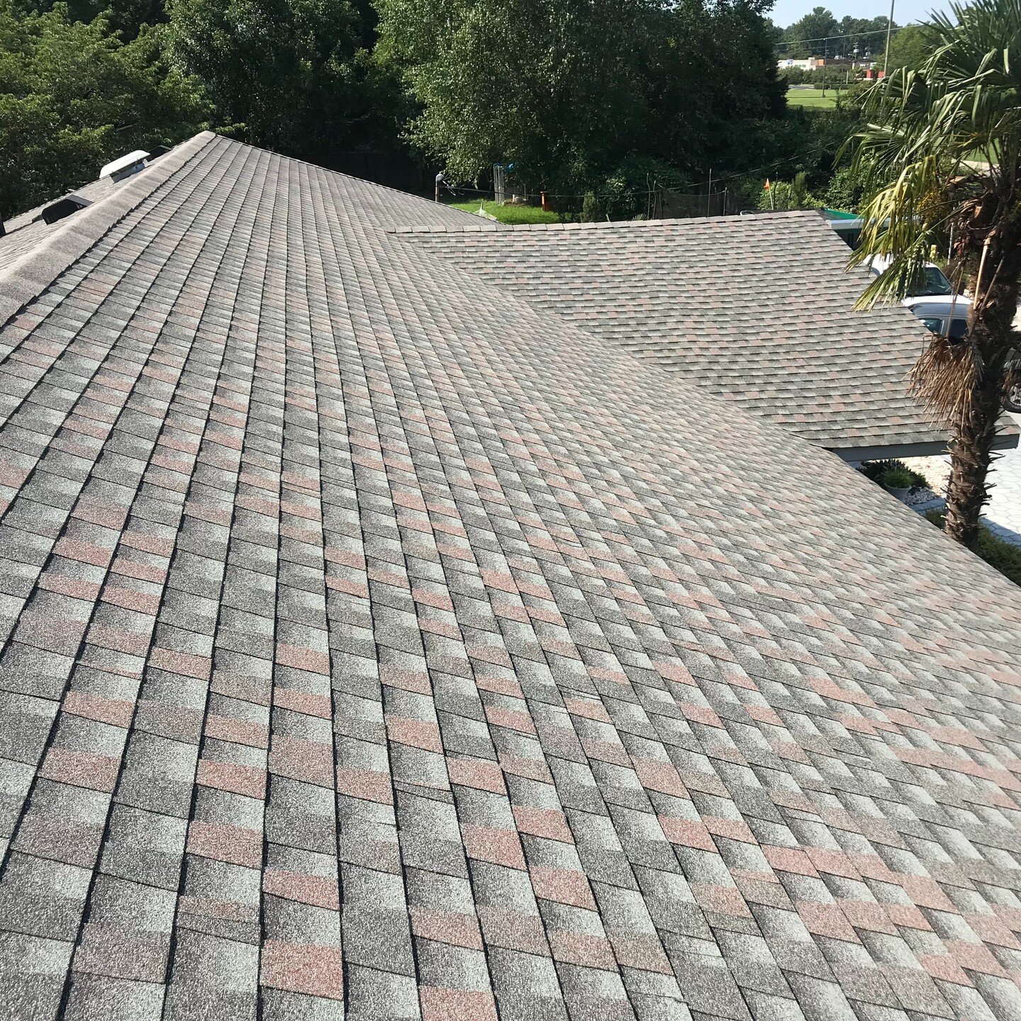 Little roof cleaning - swipe for the before! This service, combined with our gutter cleaning removes all of the dirt, leaves, and other debris that's built up on your roof over the summer. This will help prevent any damage as the weather gets colder.