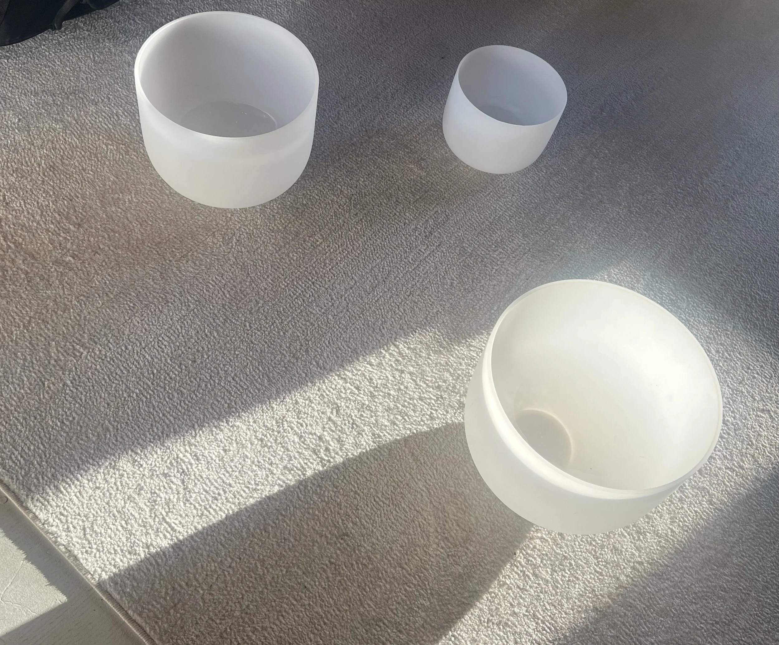 3 Bowl Beginner Set - Crystal Singing Bowl 8