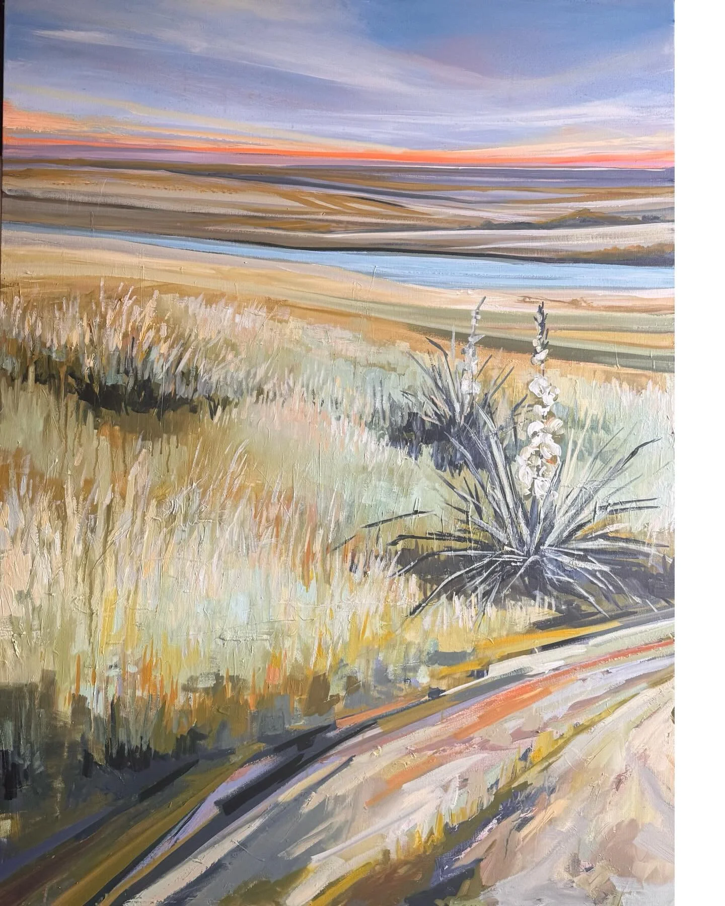 &ldquo;River Break Bluffs&rdquo; - 3 panel commission for a local commercial space.