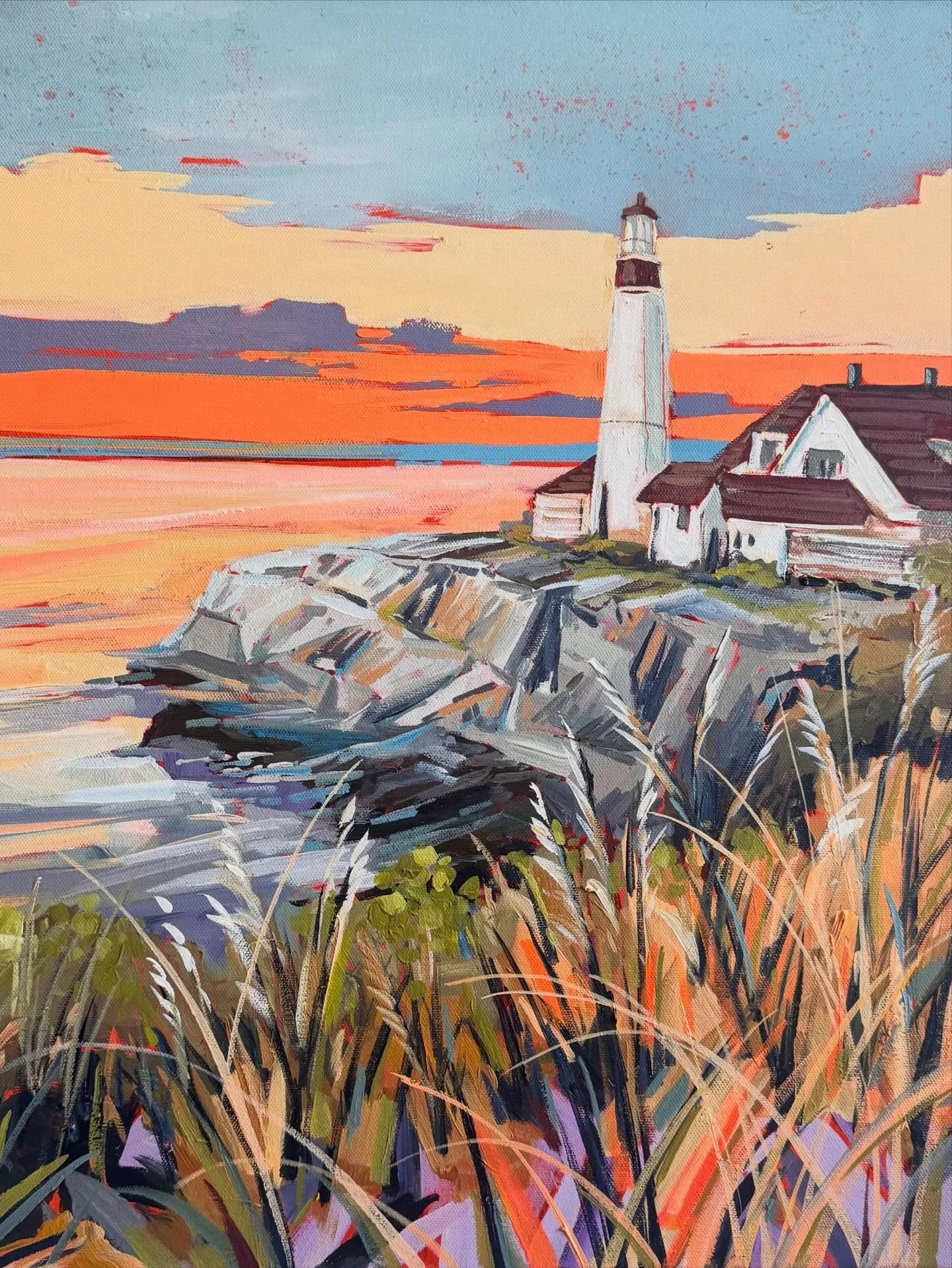 #7&hellip; The NE. This one took me on a ride with lots of twists and turns while painting. But really excited where it ended up.  Two left on the roadtrip.