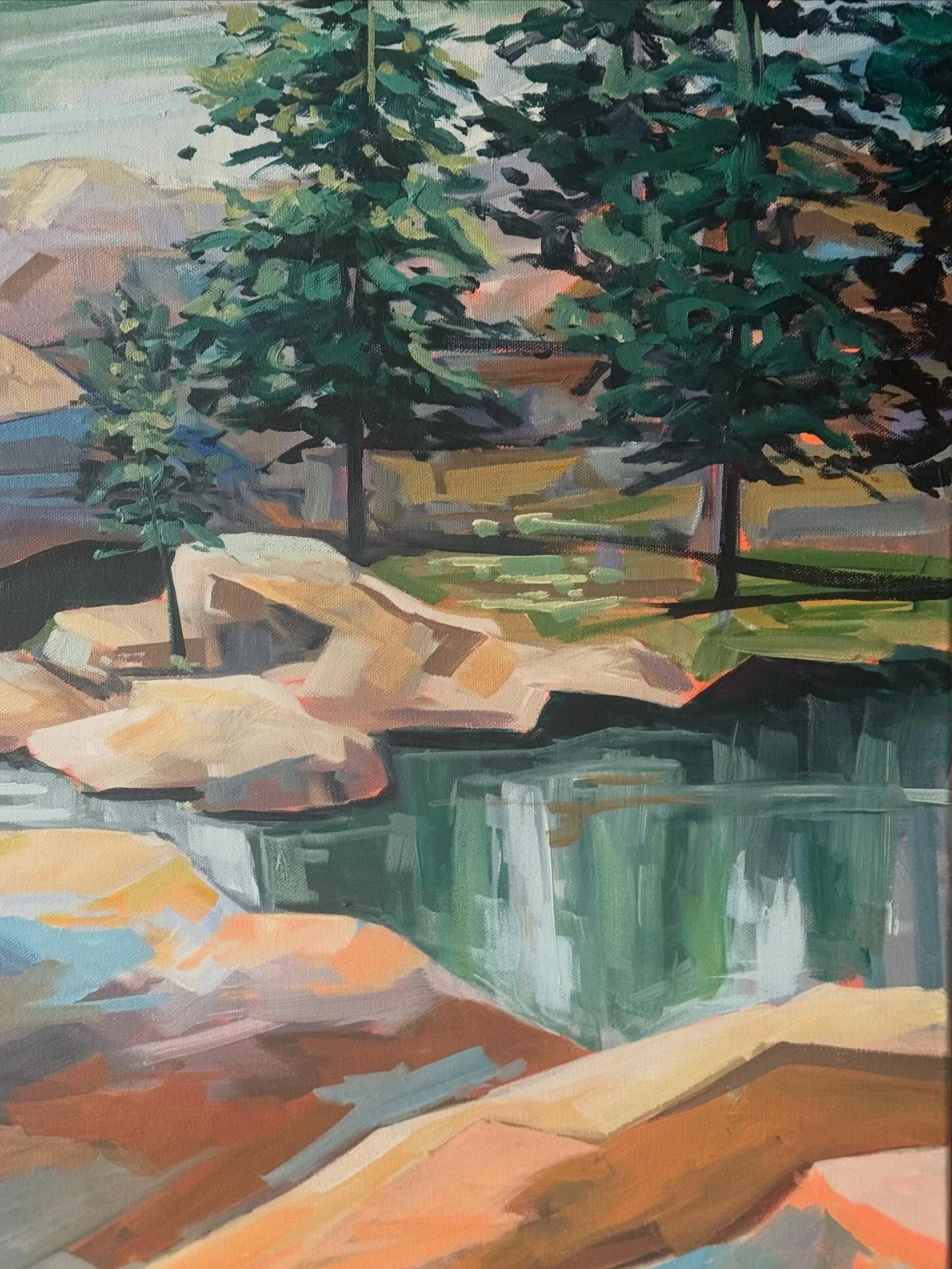 Do you like color? Well I have a lot for you. Some recent canvas&rsquo; are blending well&hellip;. Now to create a little variety and push the color palette so this show has some surprises. @arthouse_blackhills_hotsprings will be loaded with intensit