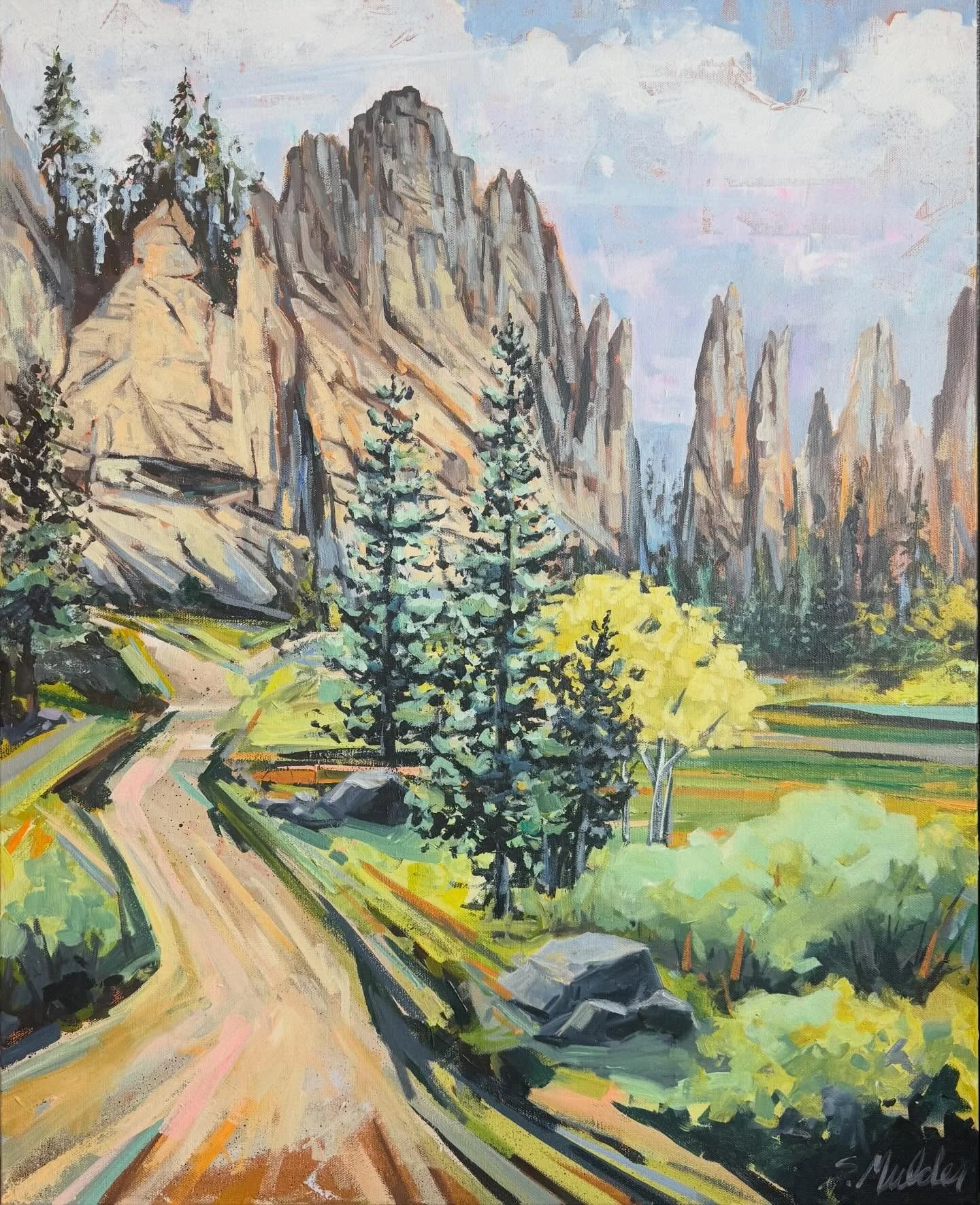 &ldquo;Peaks &amp; Valleys&rdquo; - 24x30 inch Cathedral Spires Trailhead Black Hills, SD.